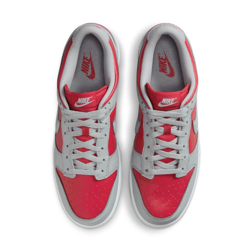 Mens Nike Dunk Low Varsity Red/Silver White - Image 4