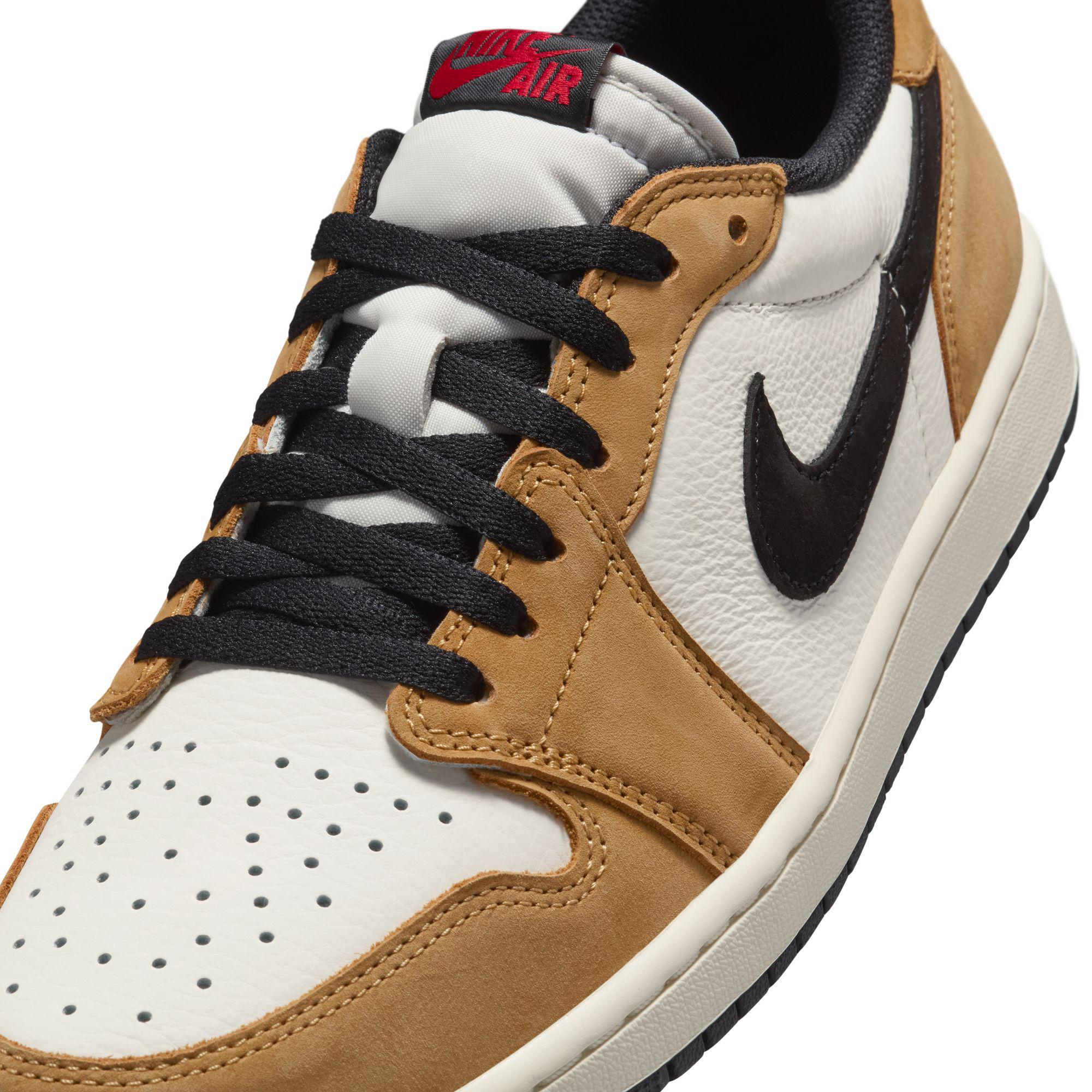 Air Jordan 1 Low OG Sail/Black-Golden Harvest-Gym Red - Image 5