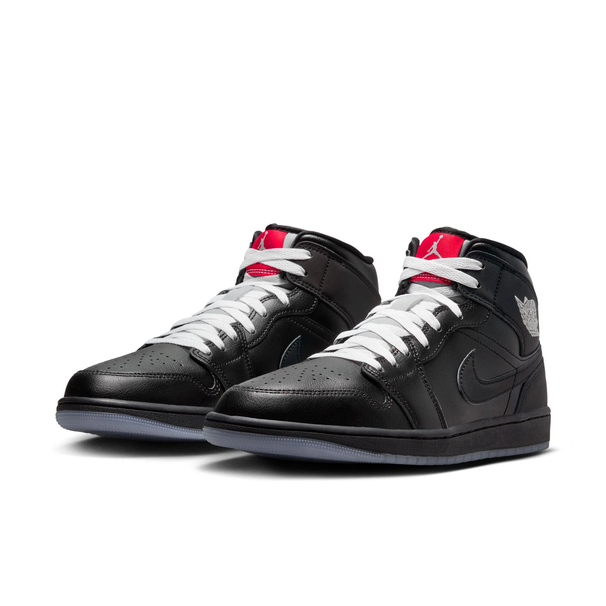 Air Jordan 1 Mid SE Black/Black-White-Wolf Grey - Image 2