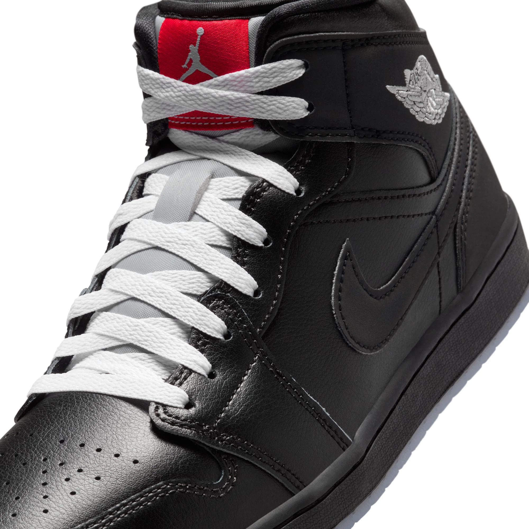 Air Jordan 1 Mid SE Black/Black-White-Wolf Grey - Image 5
