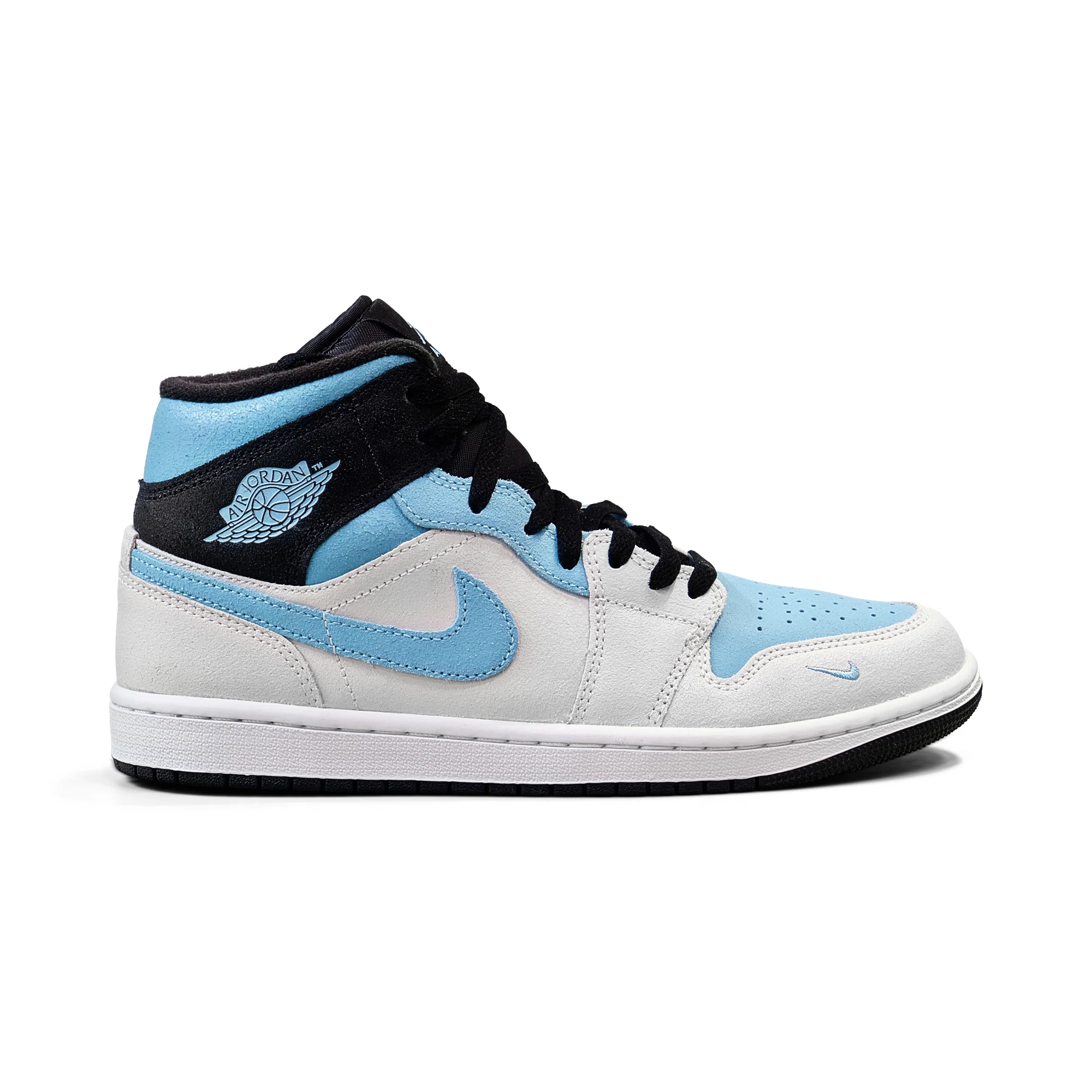 Air Jordan 1 Mid SE Summit White/Blue Chill-Black - Image 2