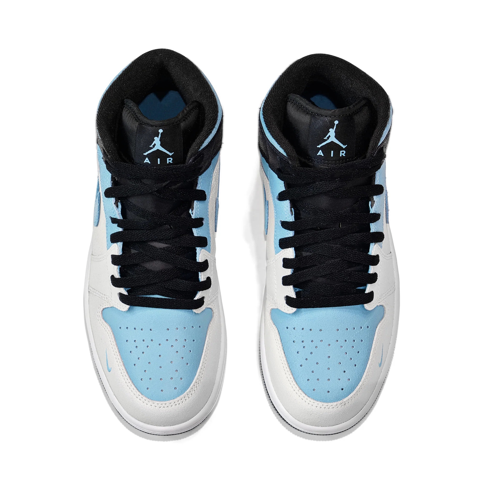 Air Jordan 1 Mid SE Summit White/Blue Chill-Black - Image 6