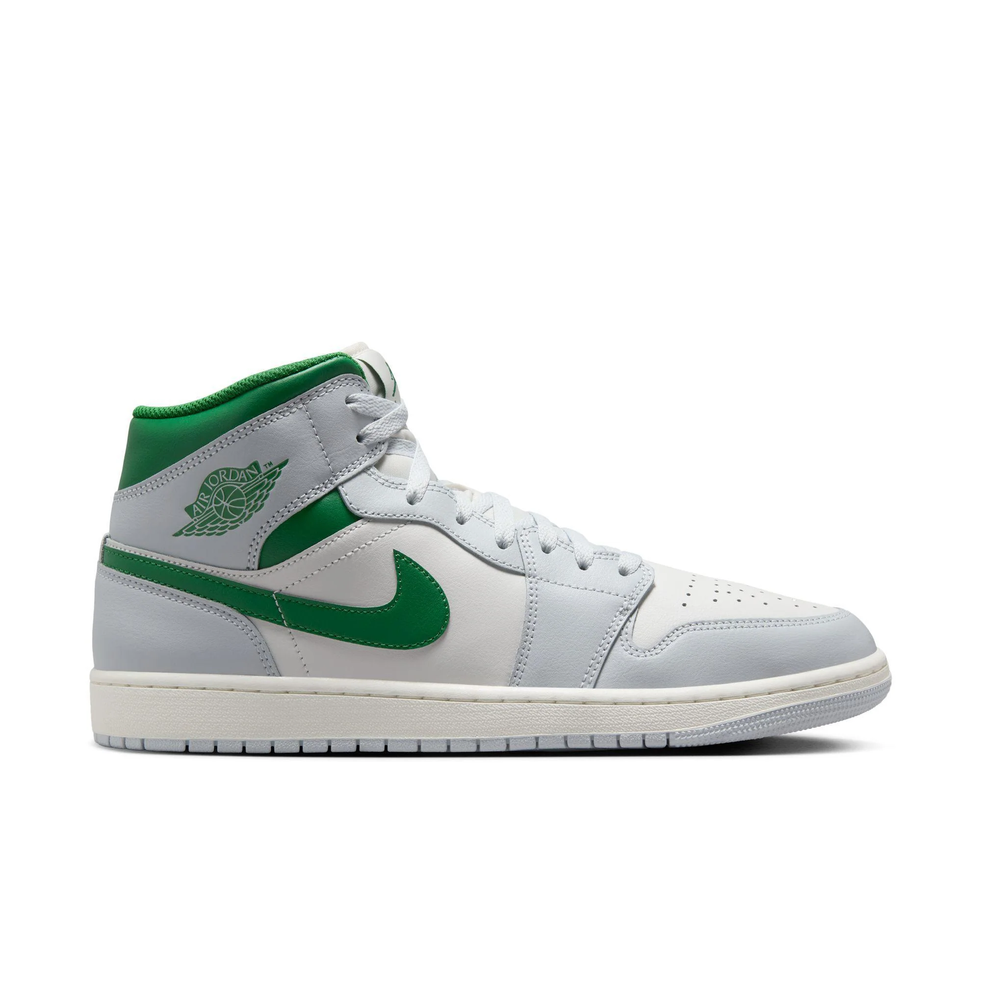 Air Jordan 1 Mid Summit White/Pine Green-Pure Platinum