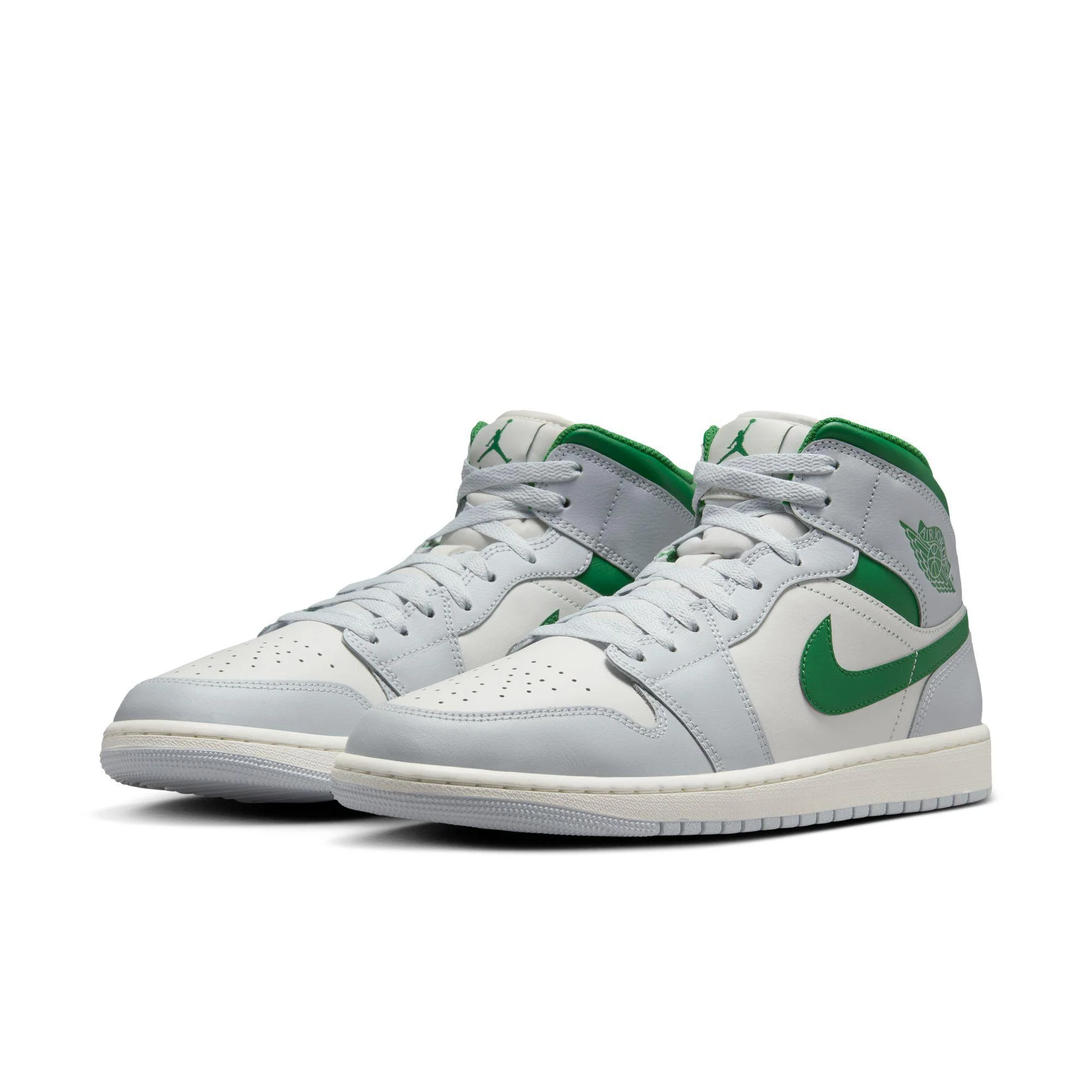 Air Jordan 1 Mid Summit White/Pine Green-Pure Platinum - Image 2