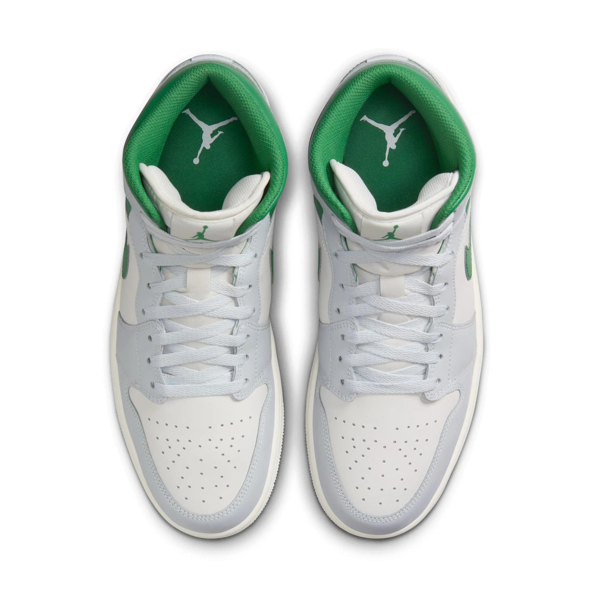 Air Jordan 1 Mid Summit White/Pine Green-Pure Platinum - Image 4