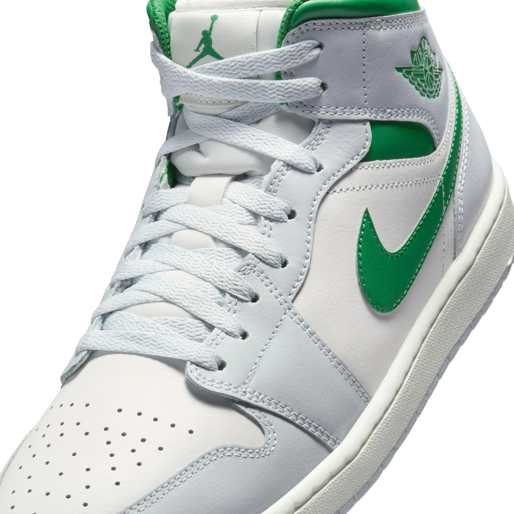 Air Jordan 1 Mid Summit White/Pine Green-Pure Platinum - Image 5