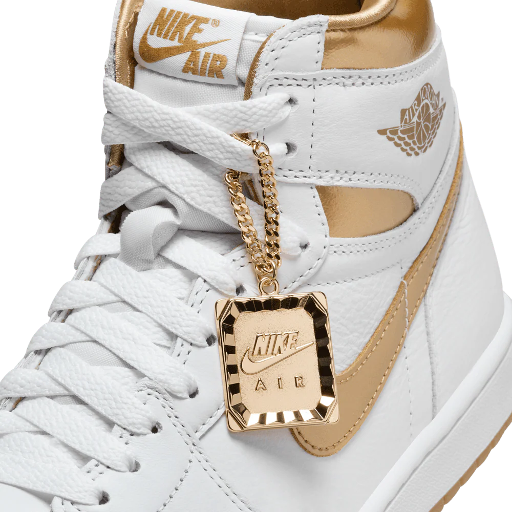 WOMENS AIR JORDAN 1 RETRO HIGH OG "METALLIC GOLD" - Image 5