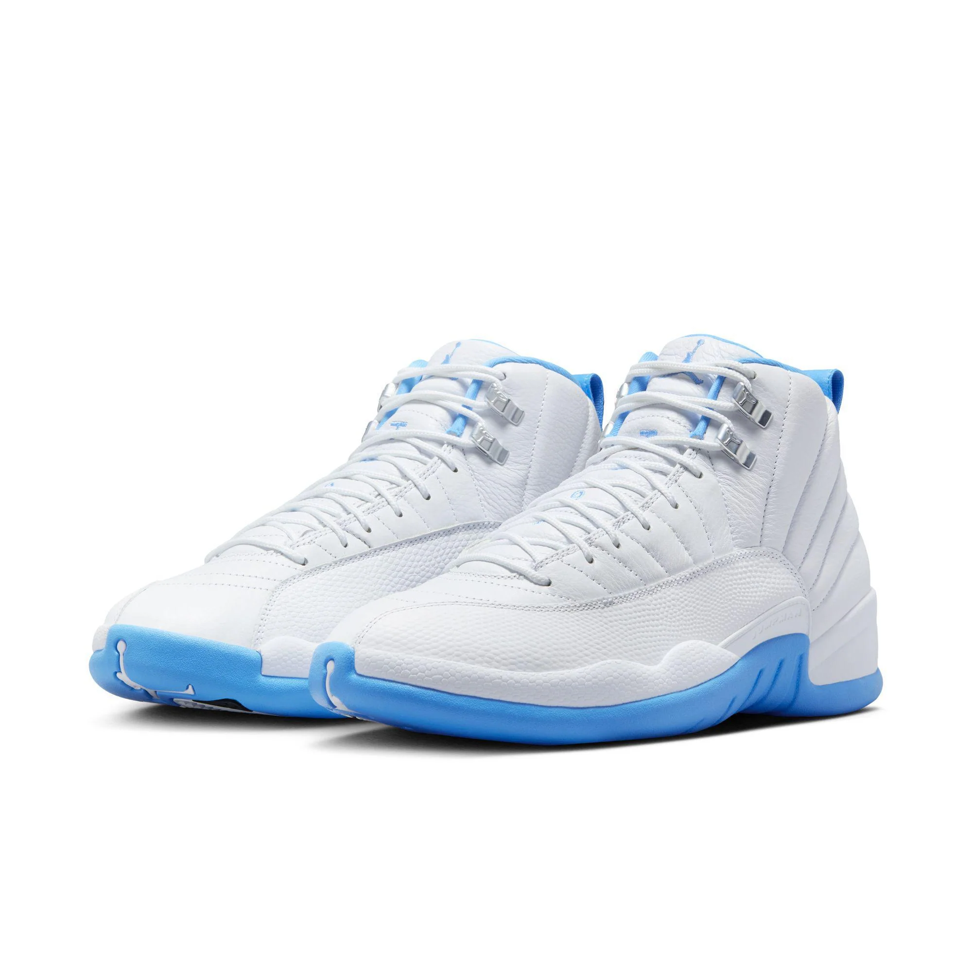 Air Jordan 12 Retro White/University Blue-Metallic Silver - Image 2
