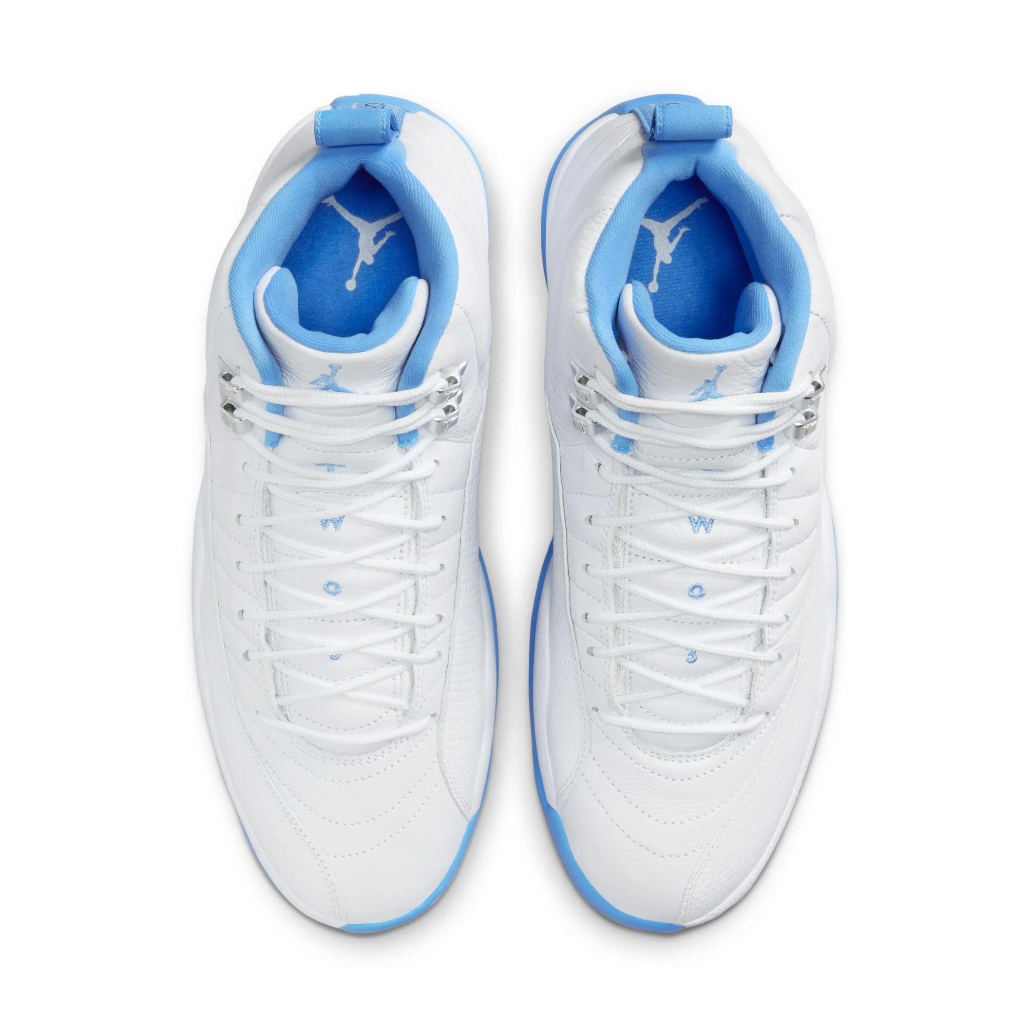 Air Jordan 12 Retro White/University Blue-Metallic Silver - Image 4