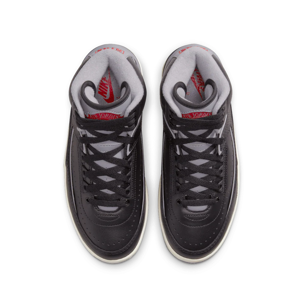 YOUTH AIR JORDAN 2 RETRO "BLACK CEMENT GREY" - Image 4