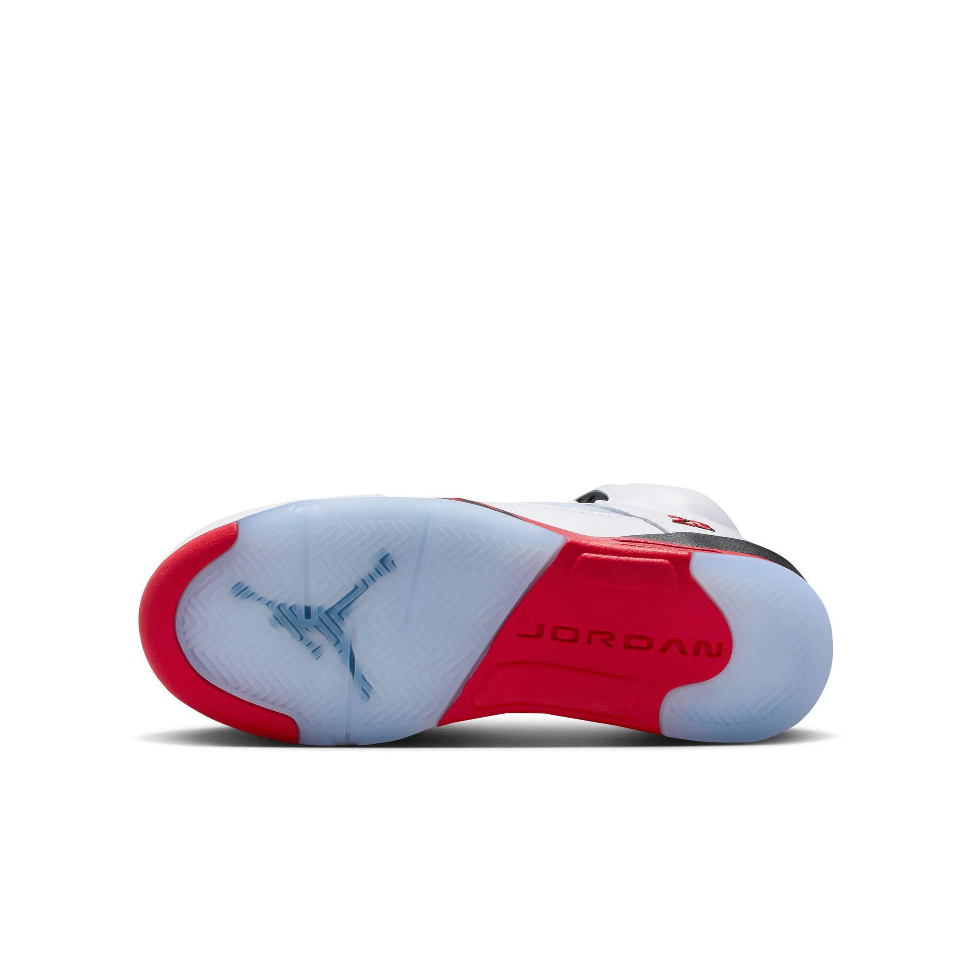 Air Jordan 5 Retro OG Big Kids' Shoes White/Fire Red-Black - Image 6