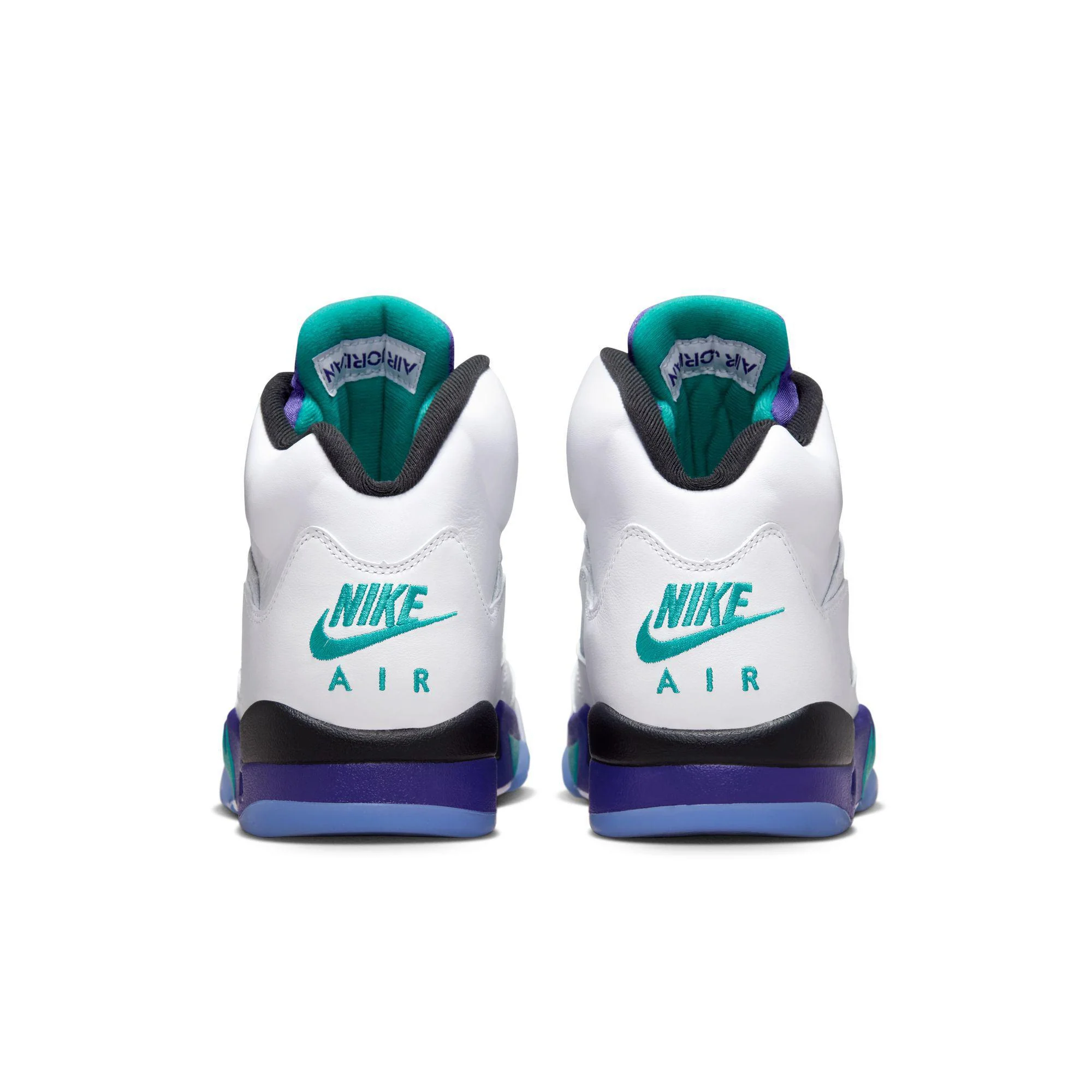 Air Jordan 5 Retro OG White/New Emerald-Grape Ice-Black - Image 3
