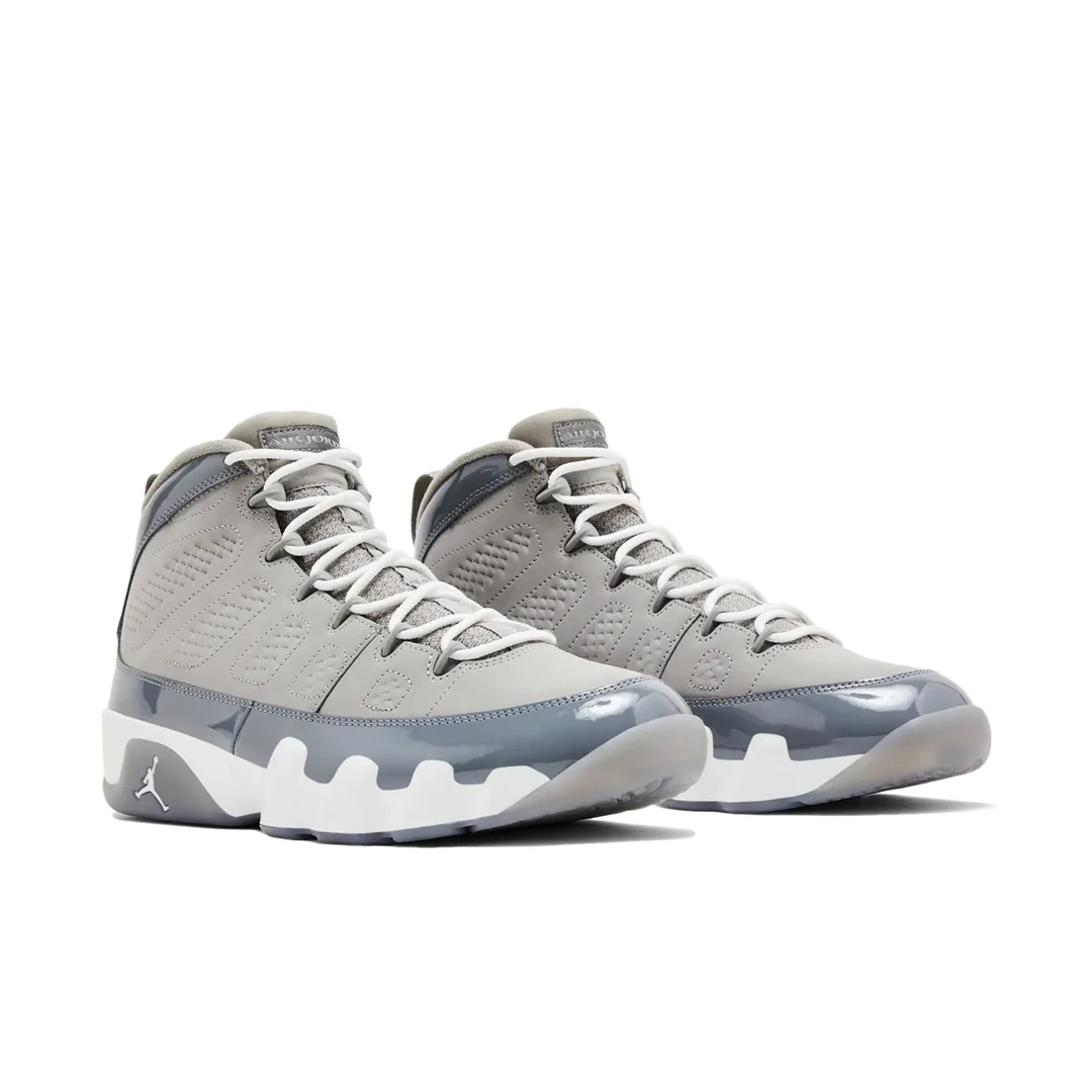 Air Jordan 9 Retro Big Kids' Shoes Medium Grey/Cool Grey-White - Image 2