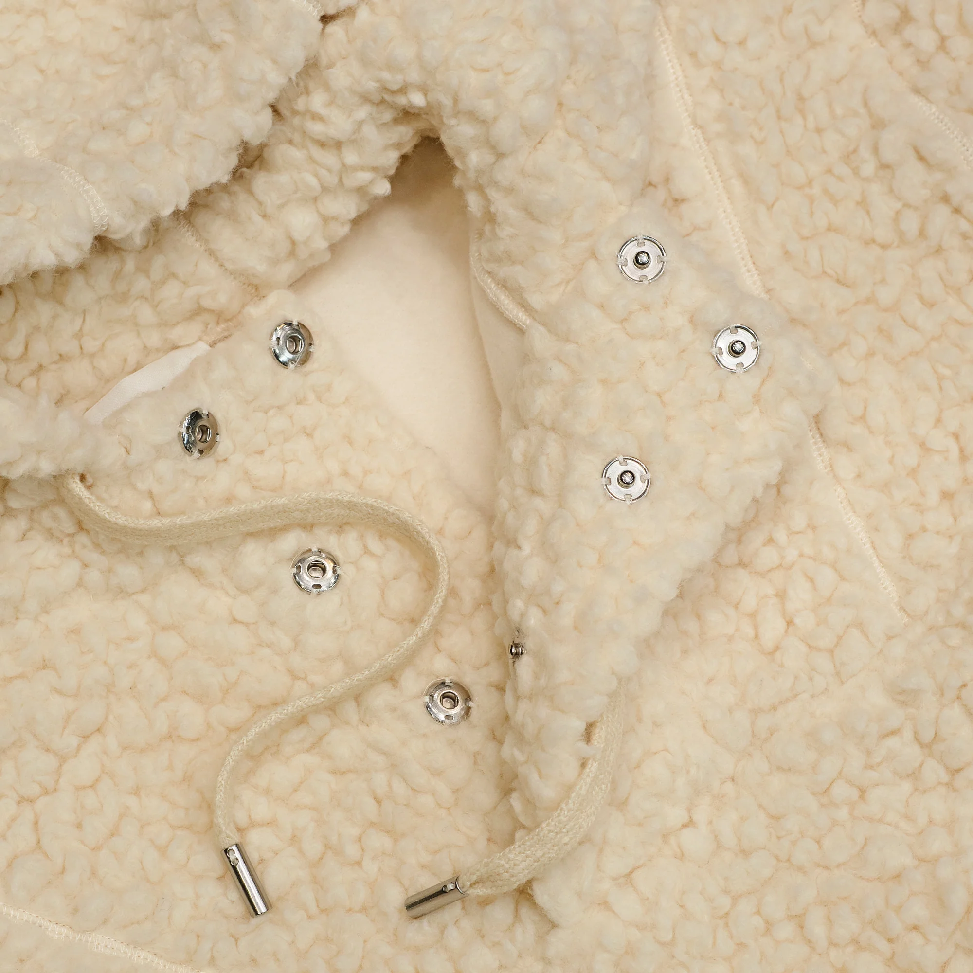 AMI PARIS WOOL TRICOTINE CHAMPAGNE HOODIE - Image 3