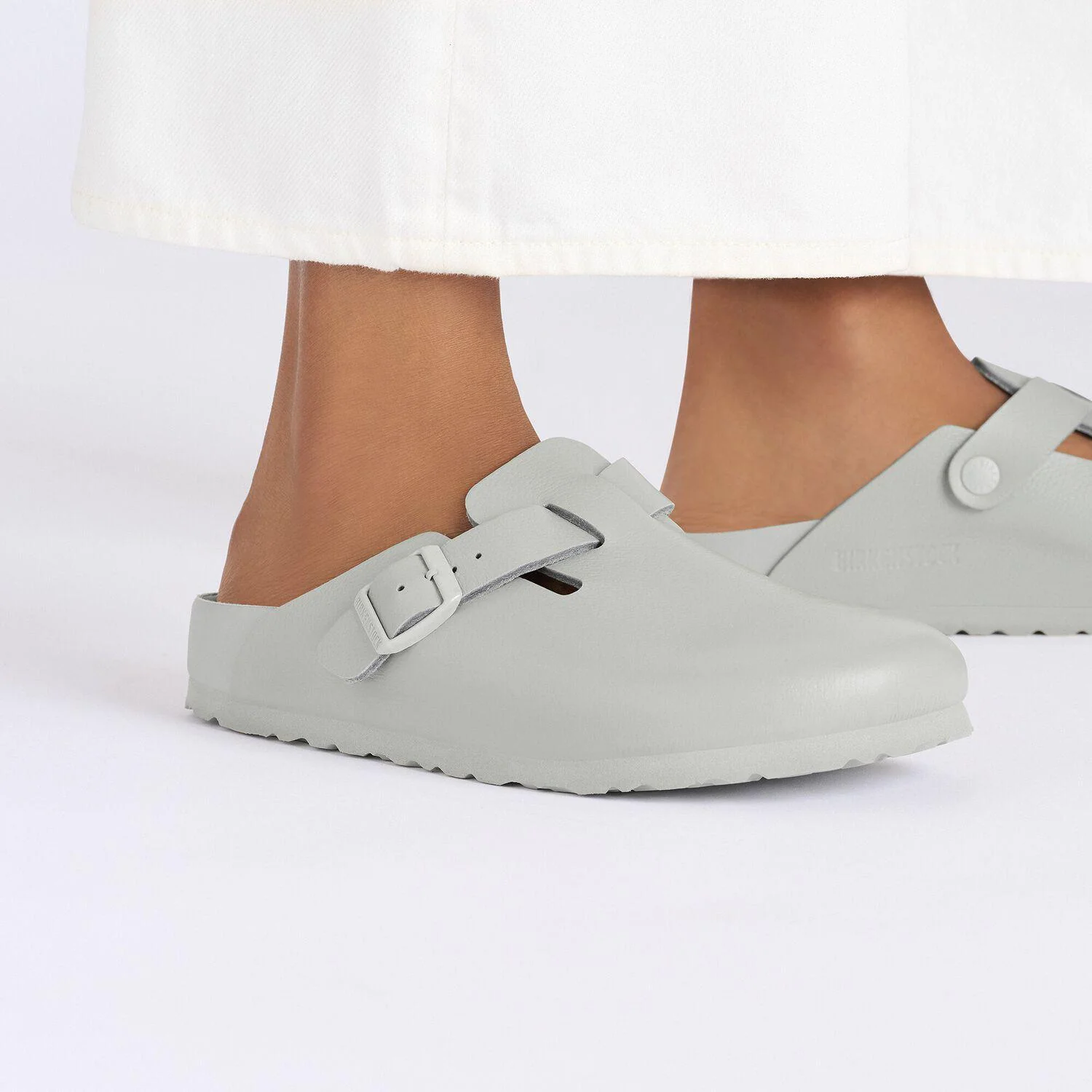 Birkenstock Boston Leather Mineral Gray - Image 3