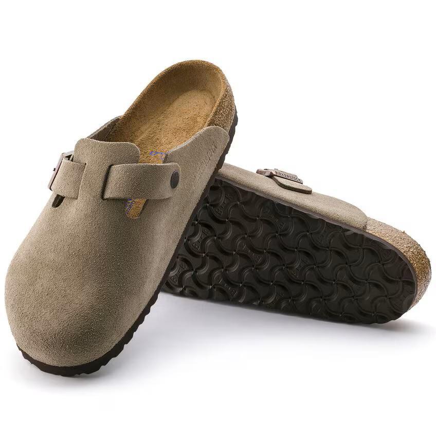Birkenstock Boston Soft Footbed Suede Leather - Taupe - Image 3