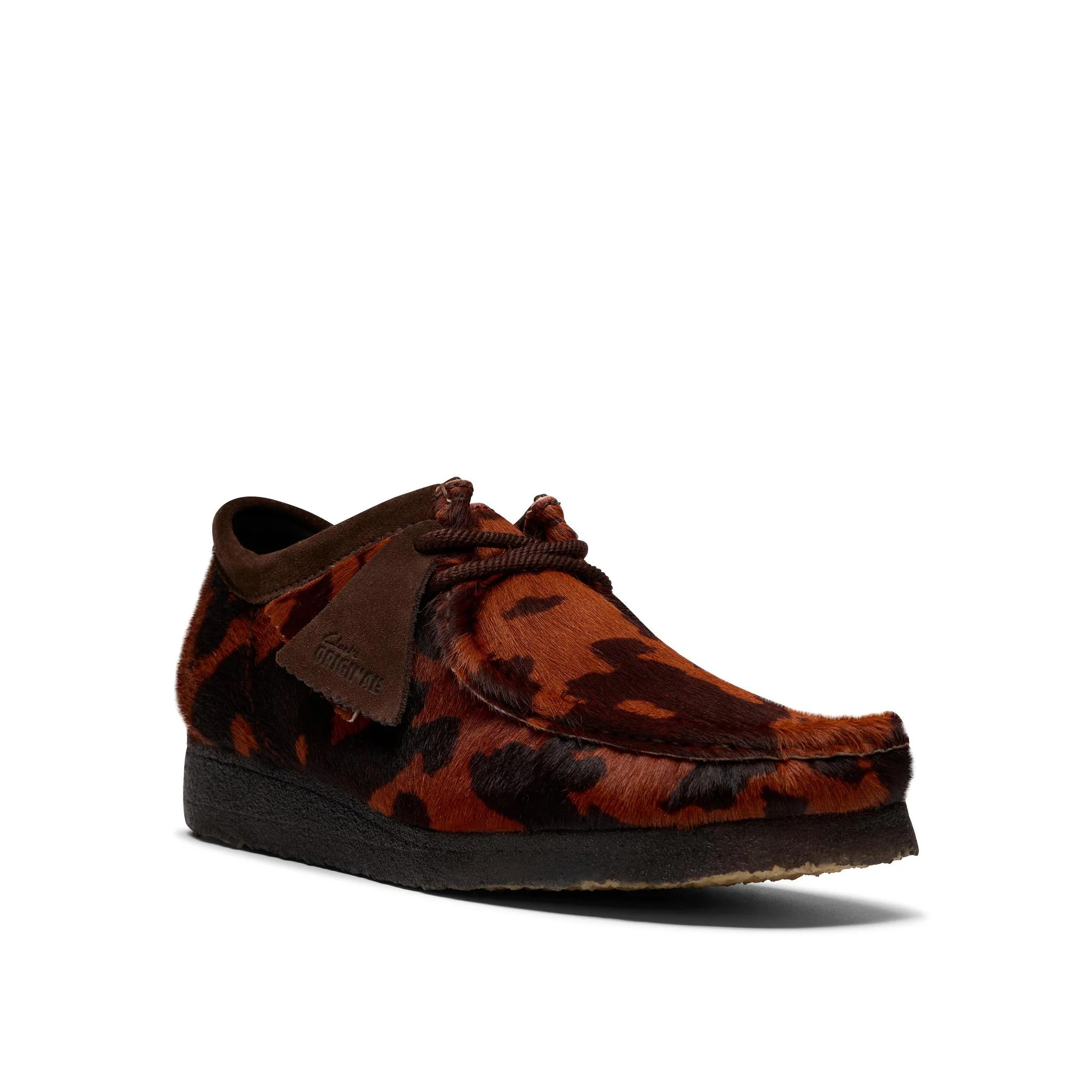 Clarks Wallabee Brown Cow Print - Image 5