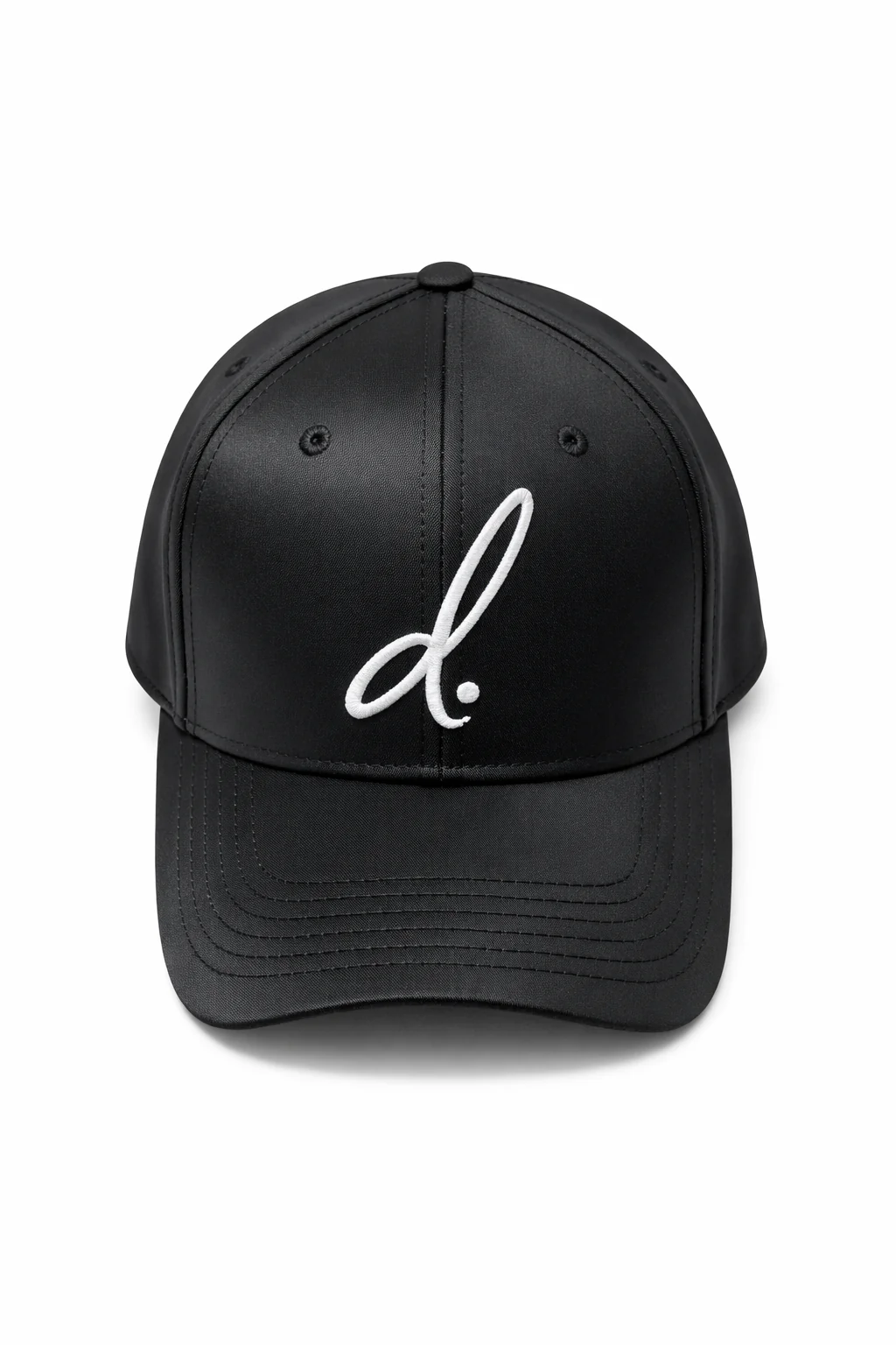 D. Dot Signature Buckle-Back Cap Black/White