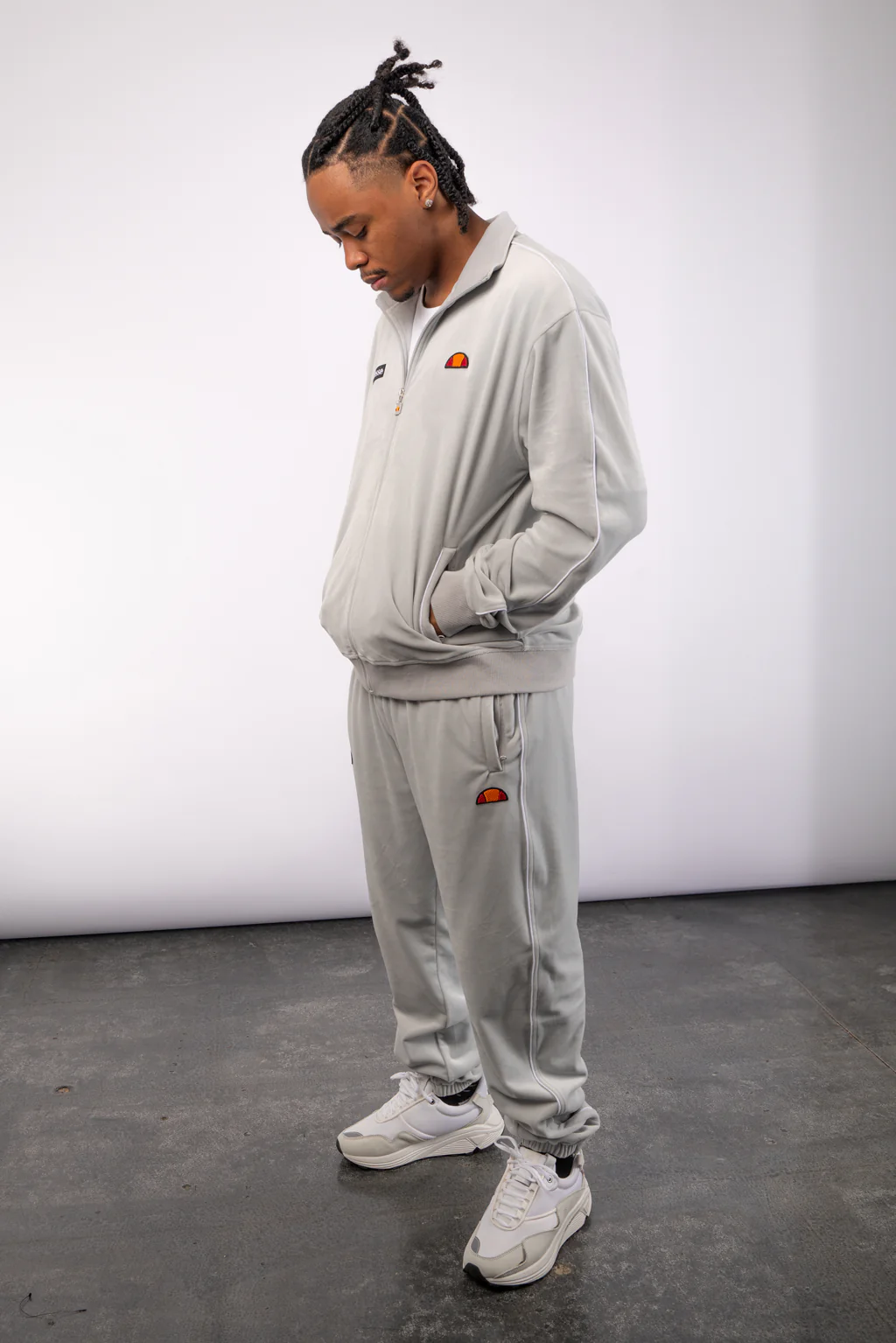 Ellesse Napoli Pant Jog Pant Light Grey - Image 3