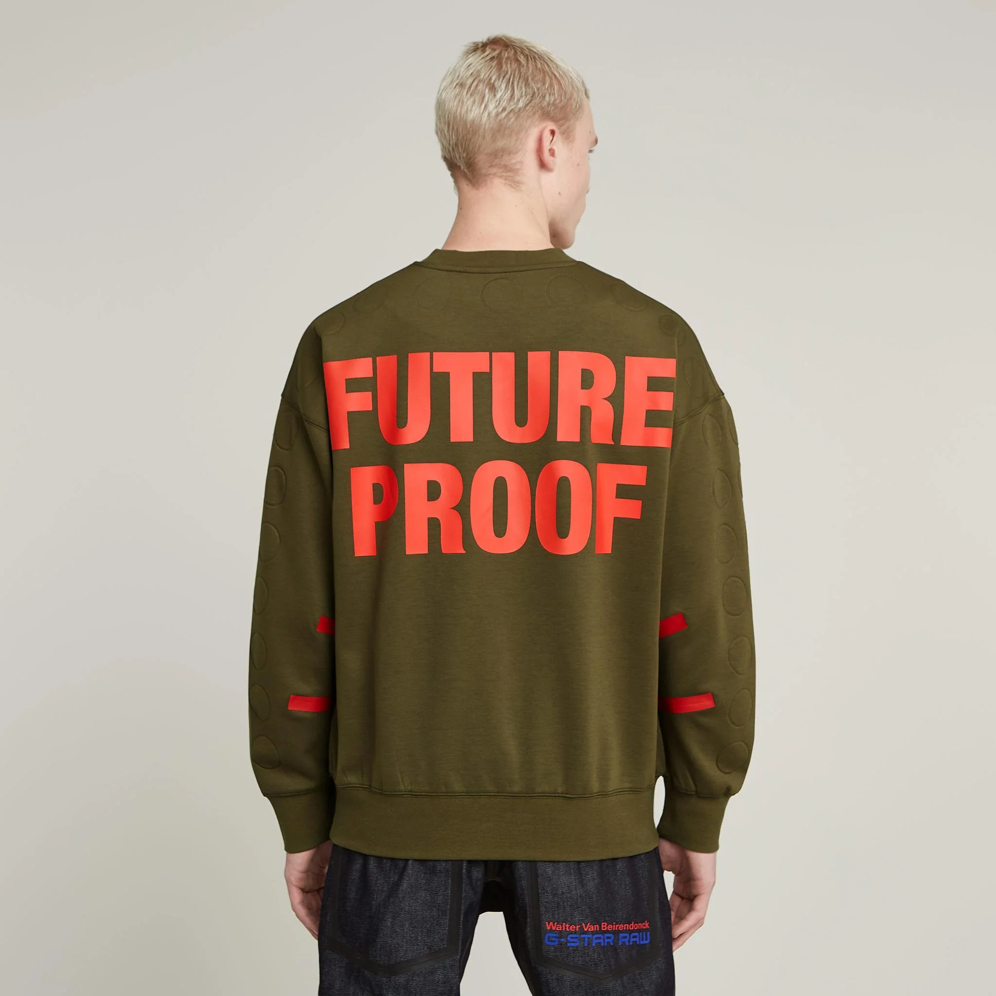 GSxWVB Oversized Sweat LS Army Green - Image 4
