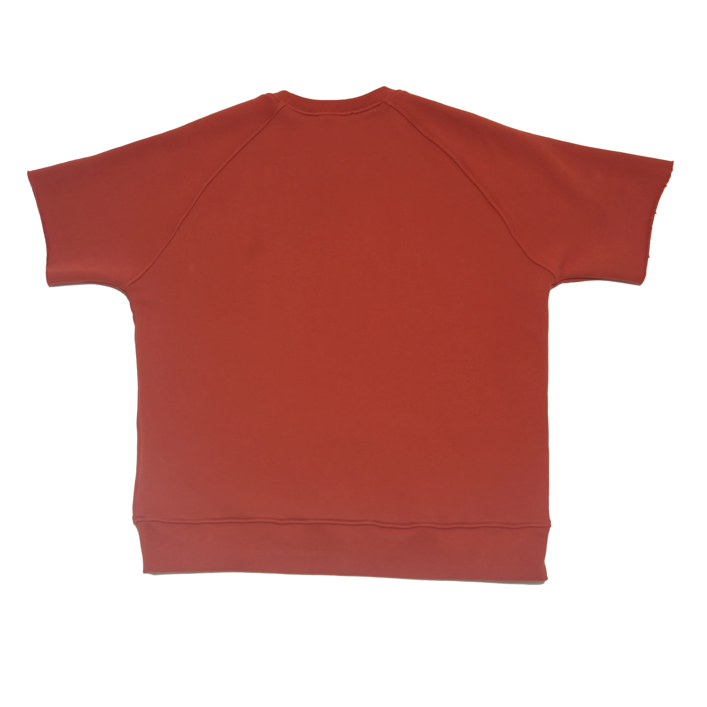 Hush Shortsleeve Crewneck Raw Edge "Rust Brick" - Image 2