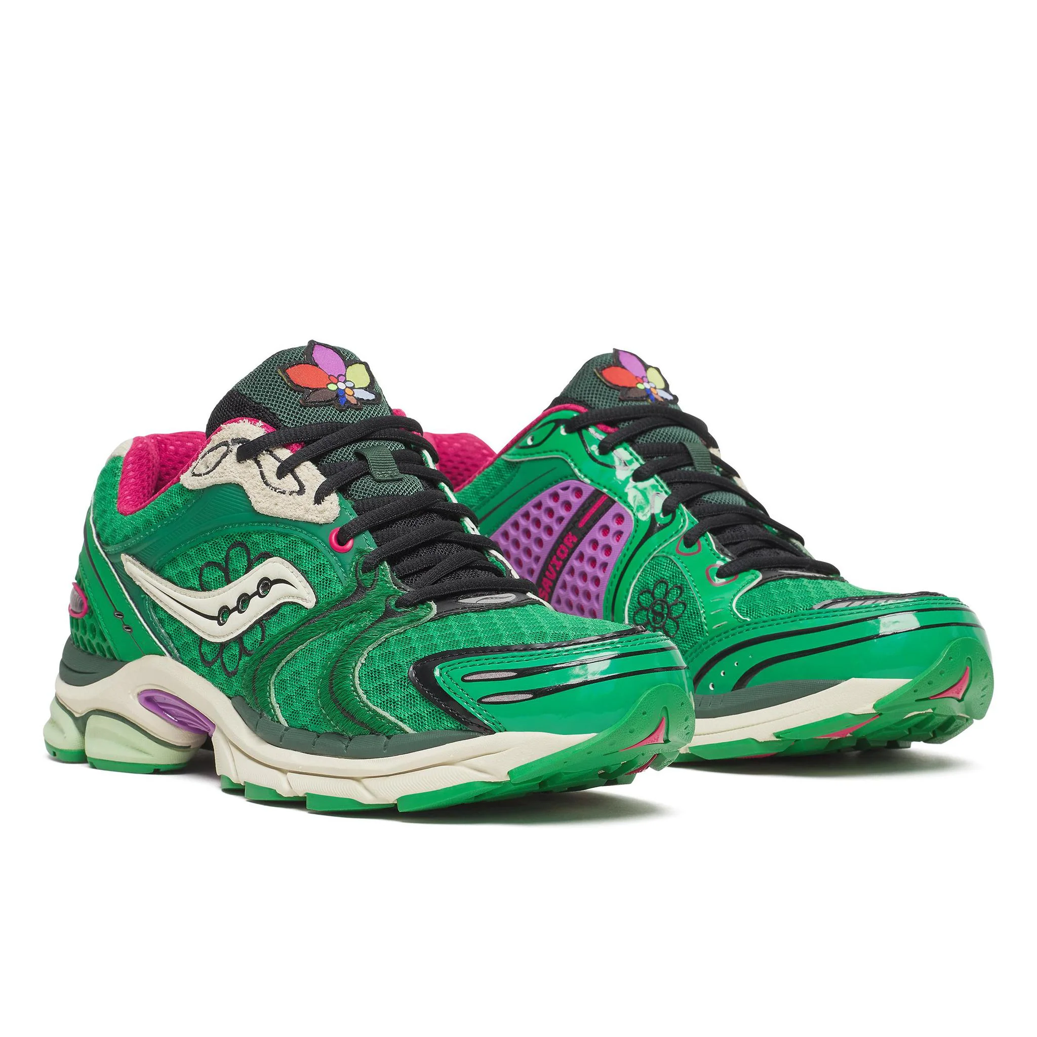 Jae Tips x Saucony Progrid Triumph 4 "Flowers Grow Uptown" Fern/Fern - Image 2