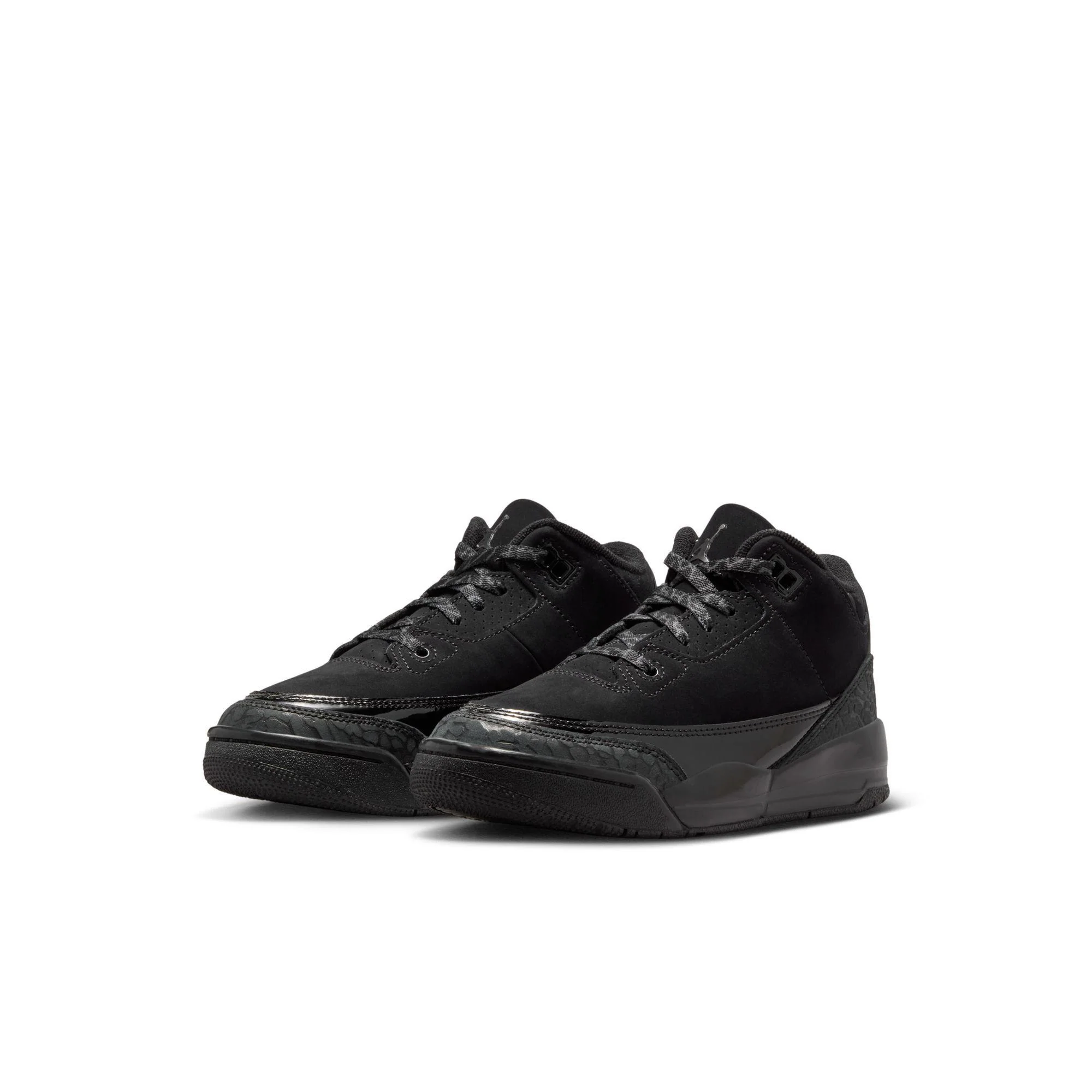 Jordan 3 Retro Little Kids' Shoes Black/Dark Charcoal-White - Image 2