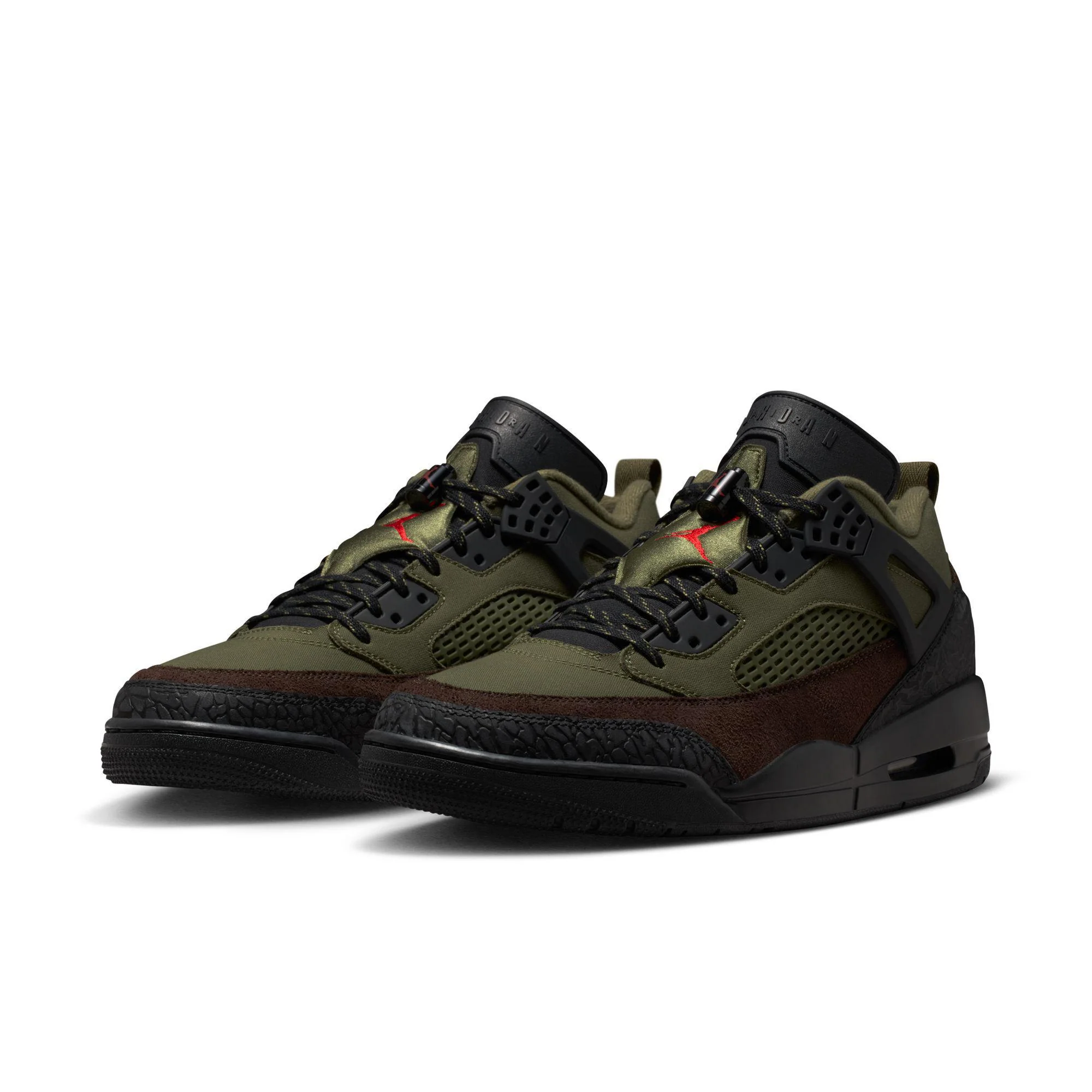 Jordan Spizike Low Medium Olive/University Red-Black - Image 2