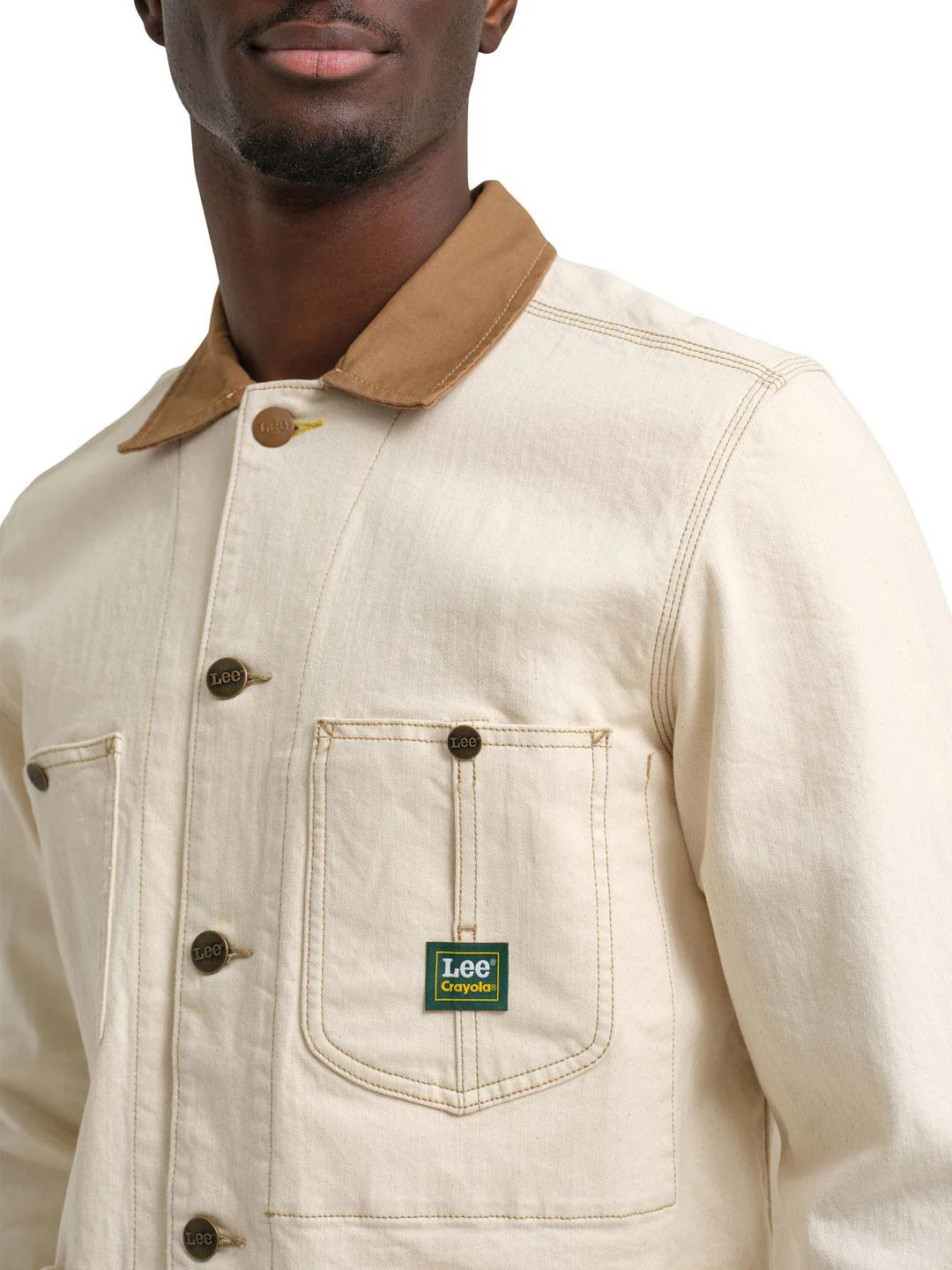 Lee x Crayola Men's Chore Jacket Ecru - Image 3