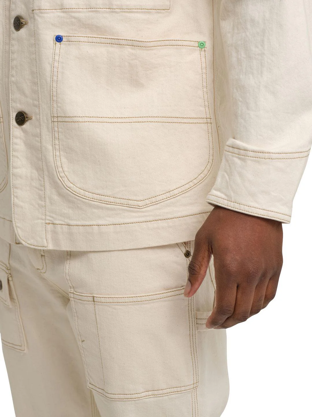 Lee x Crayola Men's Chore Jacket Ecru - Image 7