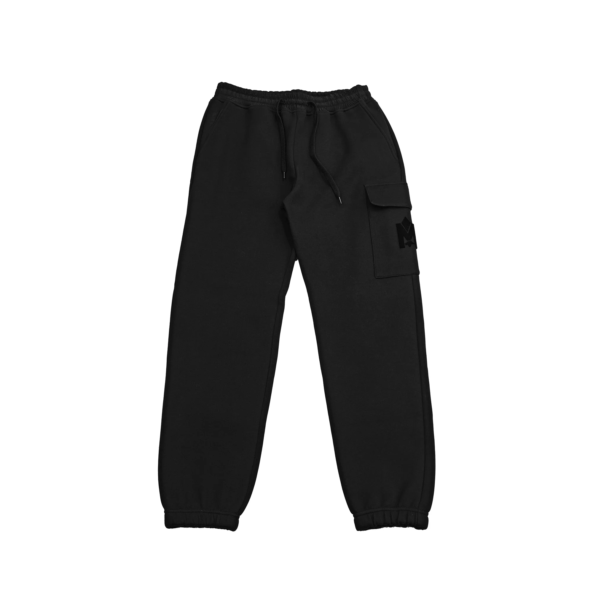 Mackage Marvin Velvet Logo-Embroidered Jogging Pant 'Black'