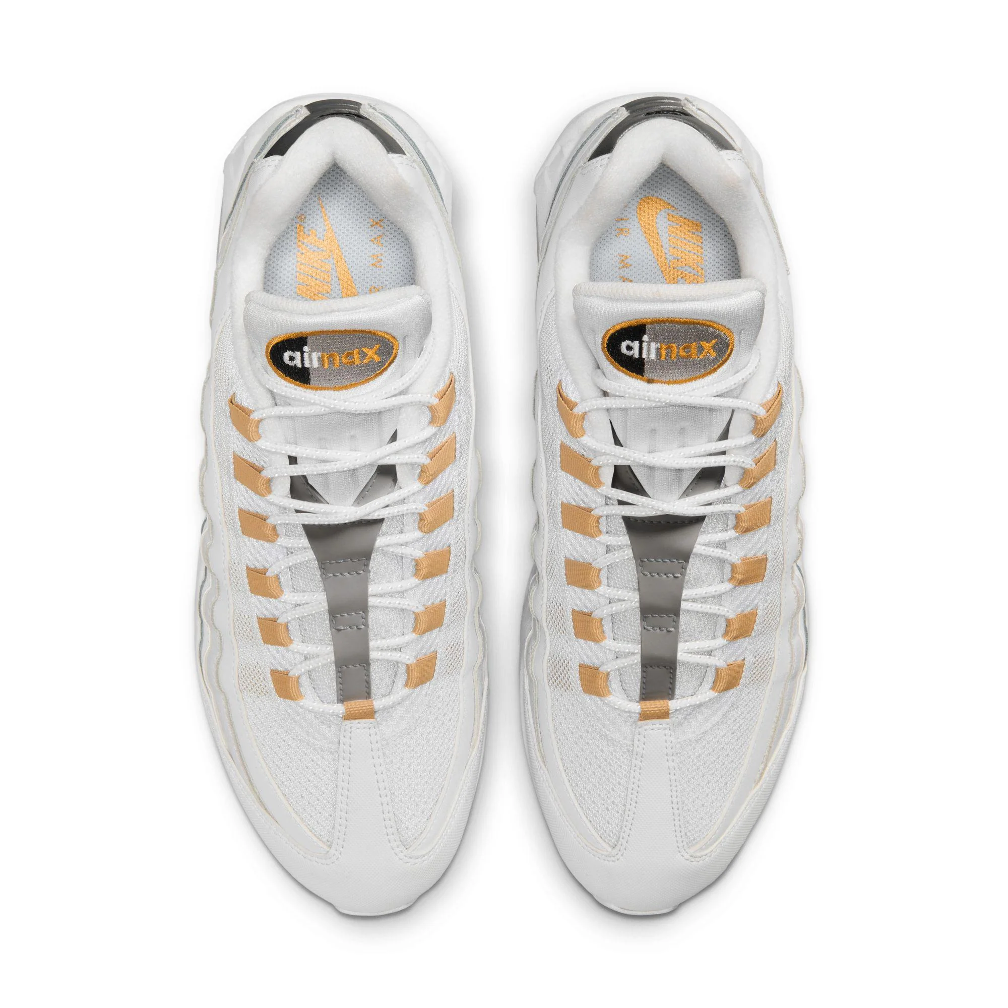 Nike Air Max 95 OG White/Metallic Gold-Black-Pearl Grey - Image 4