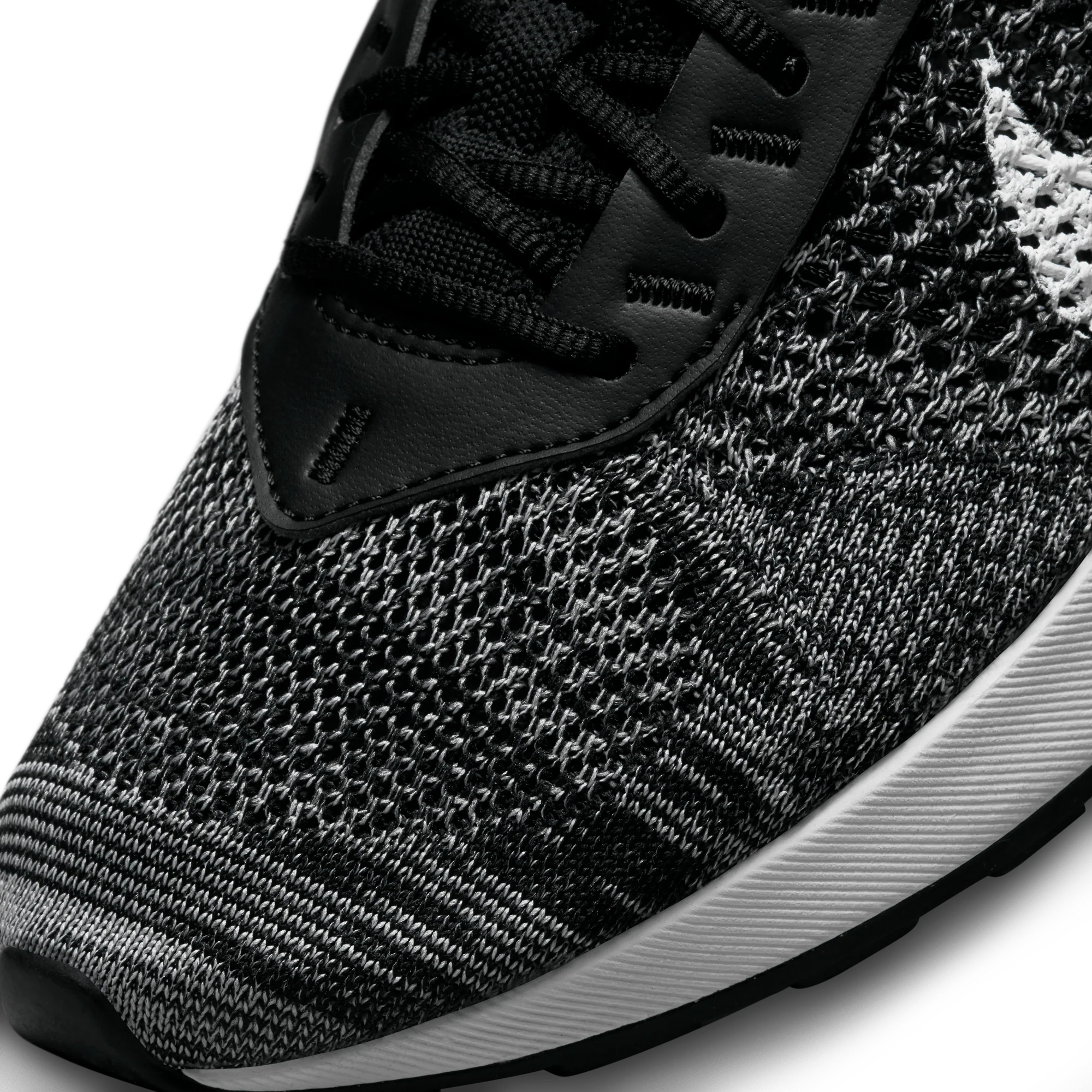 NIKE AIR MAX FLYKNIT RACER "BLACK/WHITE" - Image 4