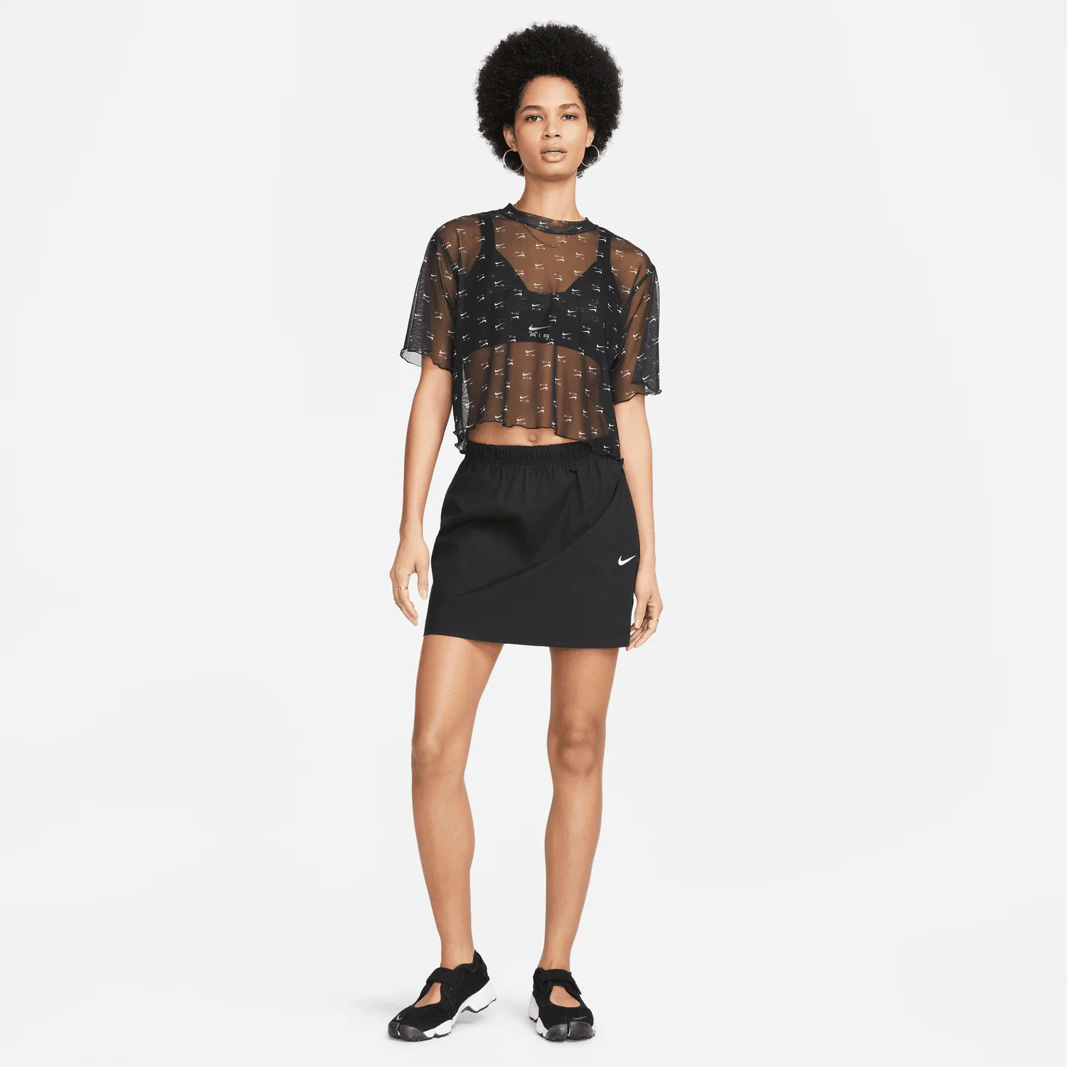 WOMEN'S NIKE AIR MESH SHORT SLEEVE CROP - Image 2