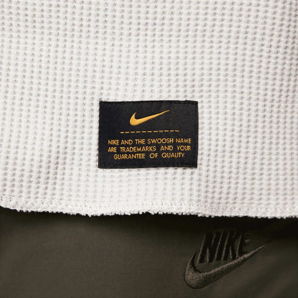 NIKE LIFE MEN'S LONG SLEEVE WAFFLE TOP 'LIGHT BONE' - Image 9