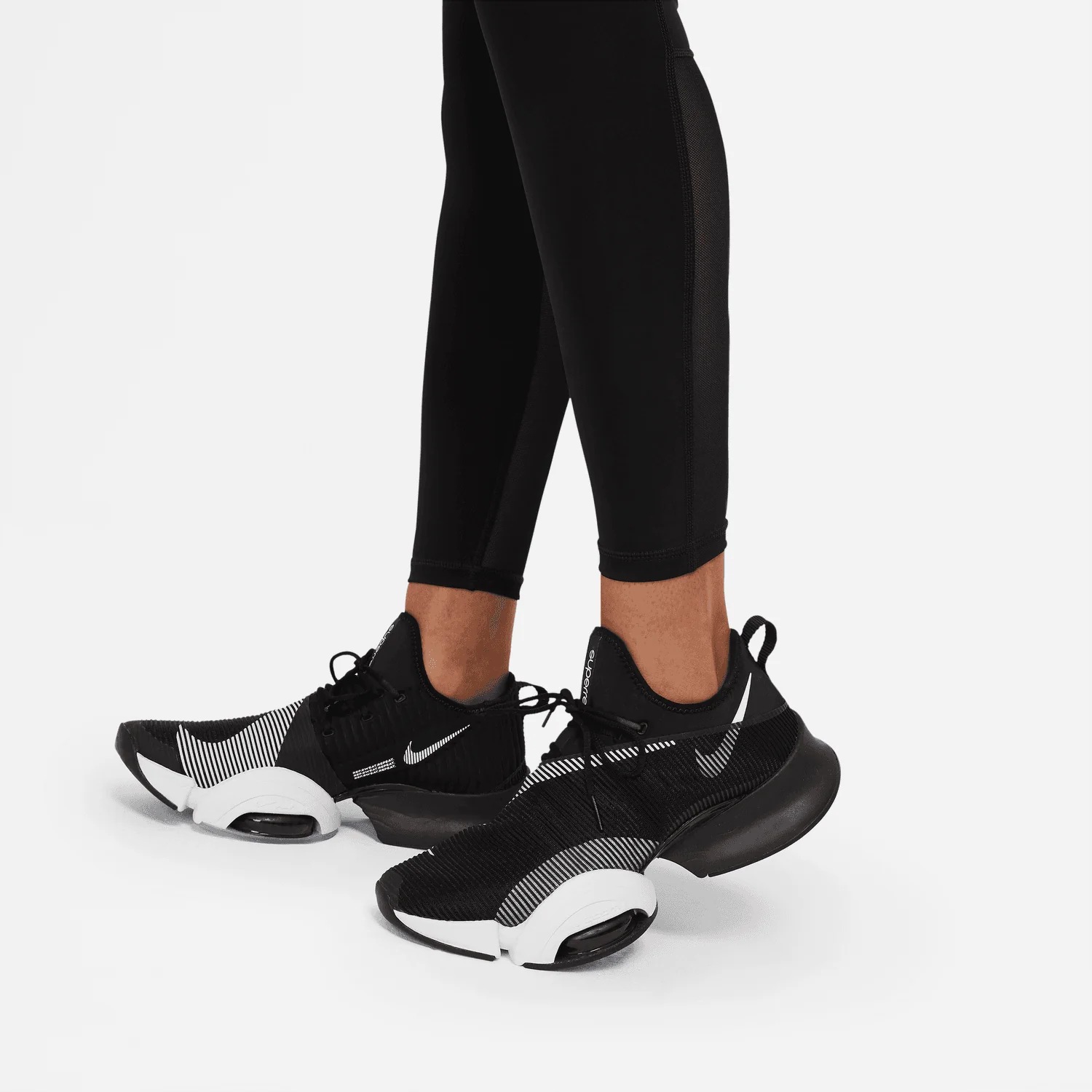 WOMEN'S NIKE PRO MID RISE MESH PANELED LEGGING - Image 4