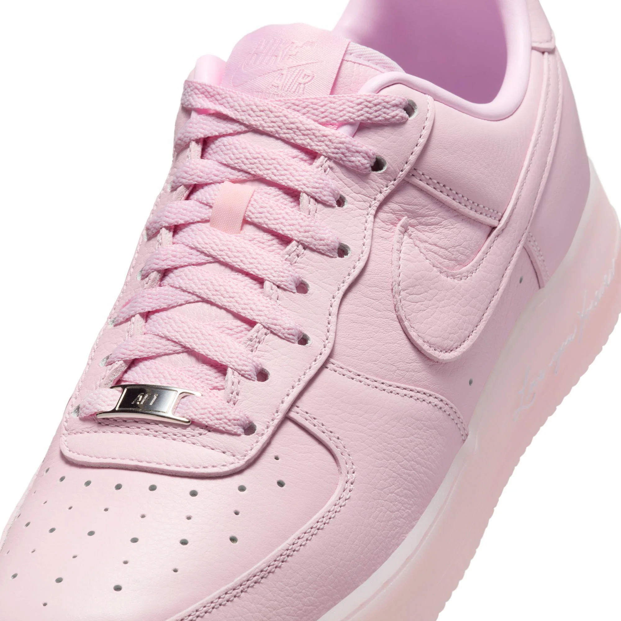 Nike x NOCTA Air Force 1 Low Pink Foam/Cobalt Tint-Metallic Silver - Image 5