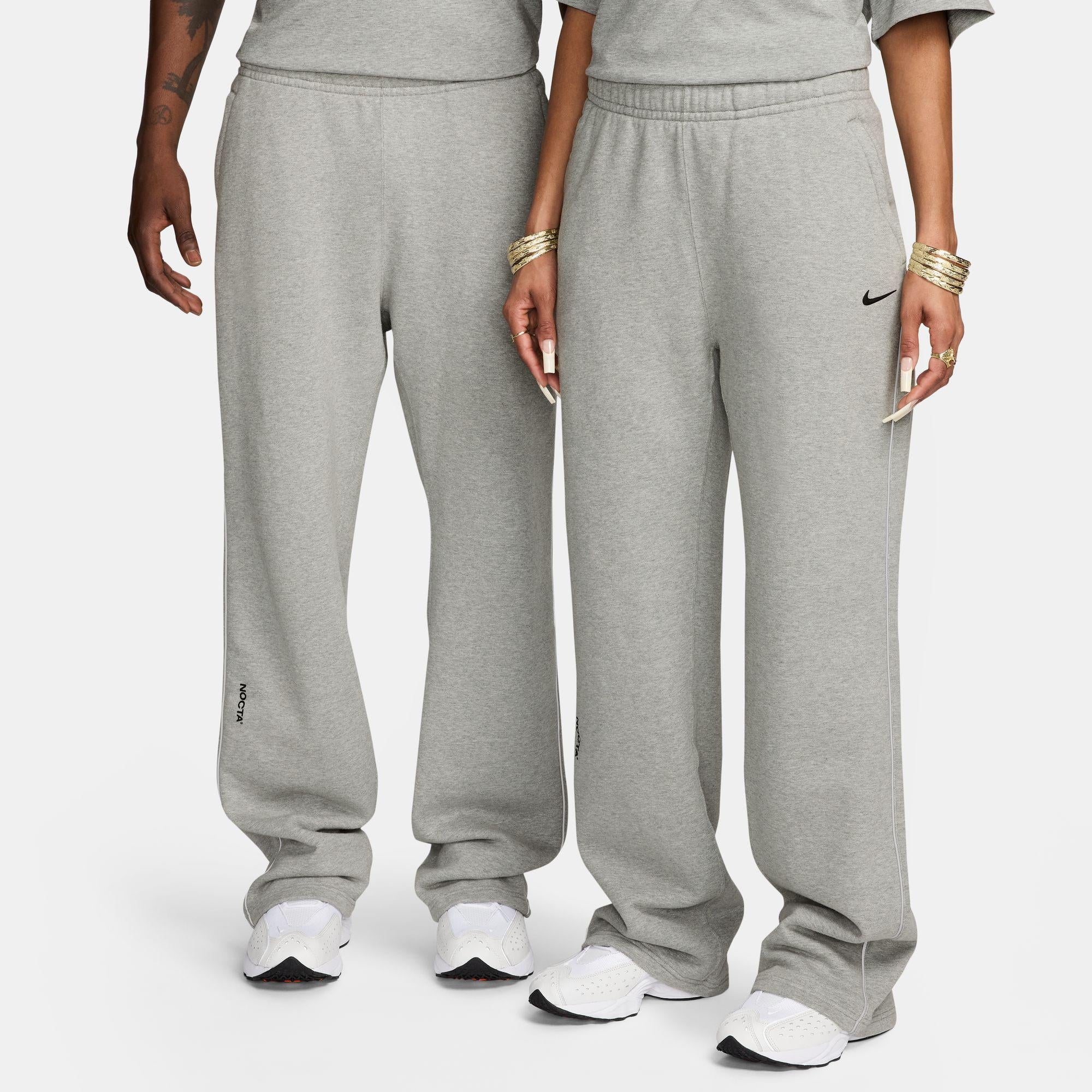 Nike x NOCTA Fleece CS Open-Hem Sweatpants Dark Grey Heather - Image 3