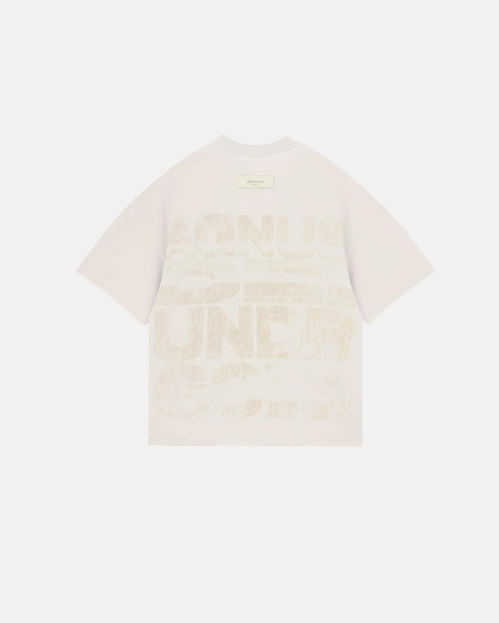 Undergold Agnus Dei Chrome Boxy Fit T-Shirt Cream - Image 2