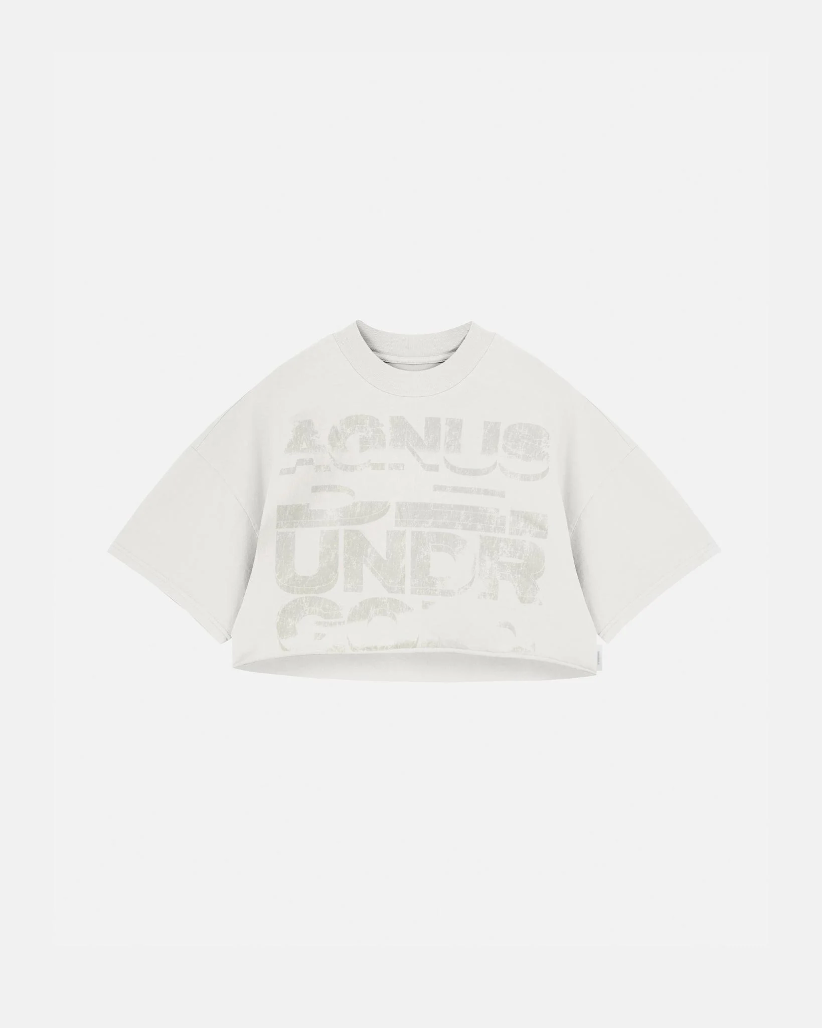 Undergold Agnus Dei Chrome Crop Top White