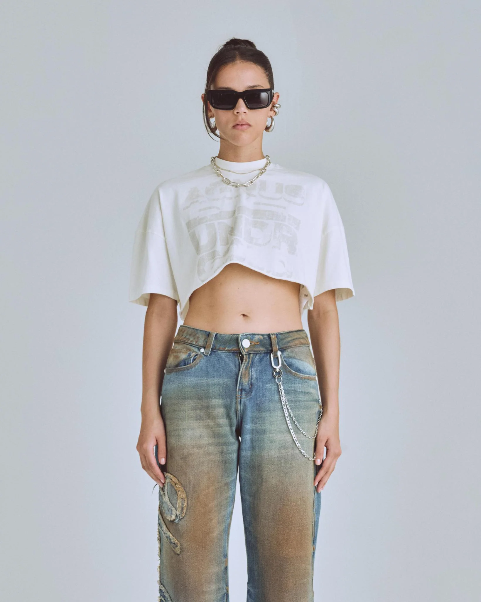 Undergold Agnus Dei Chrome Crop Top White - Image 3