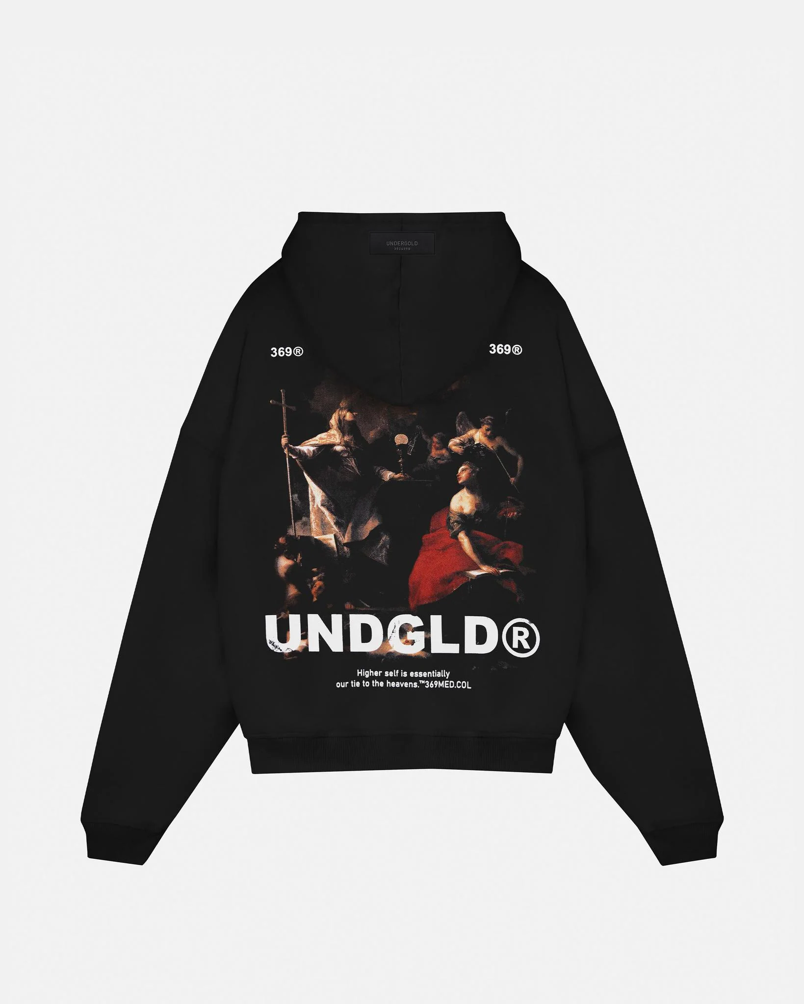 Undergold Gratia Plena Holy Fire Hoodie Black - Image 2
