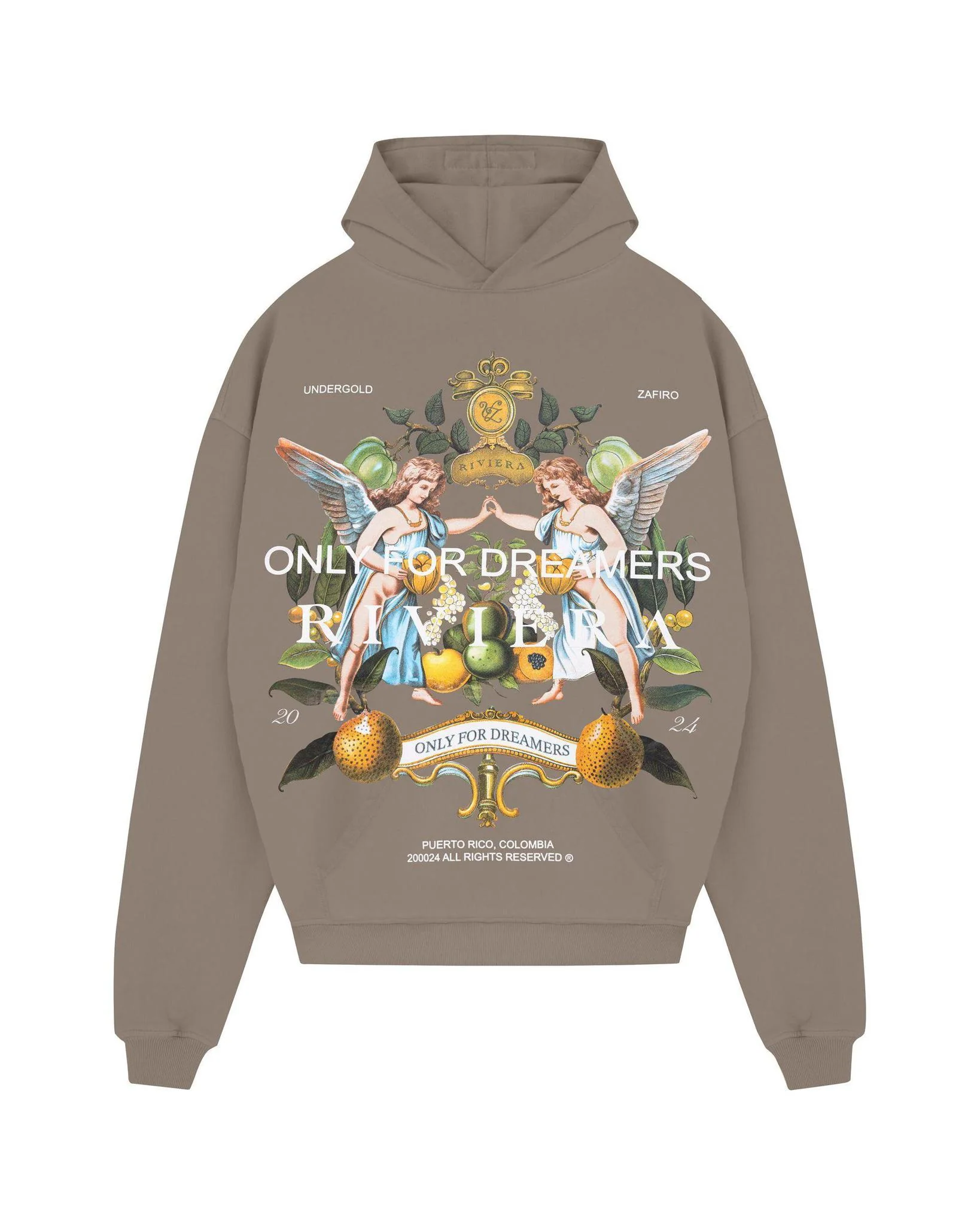 Undergold Riviera Fruit Angels Hoodie Brown