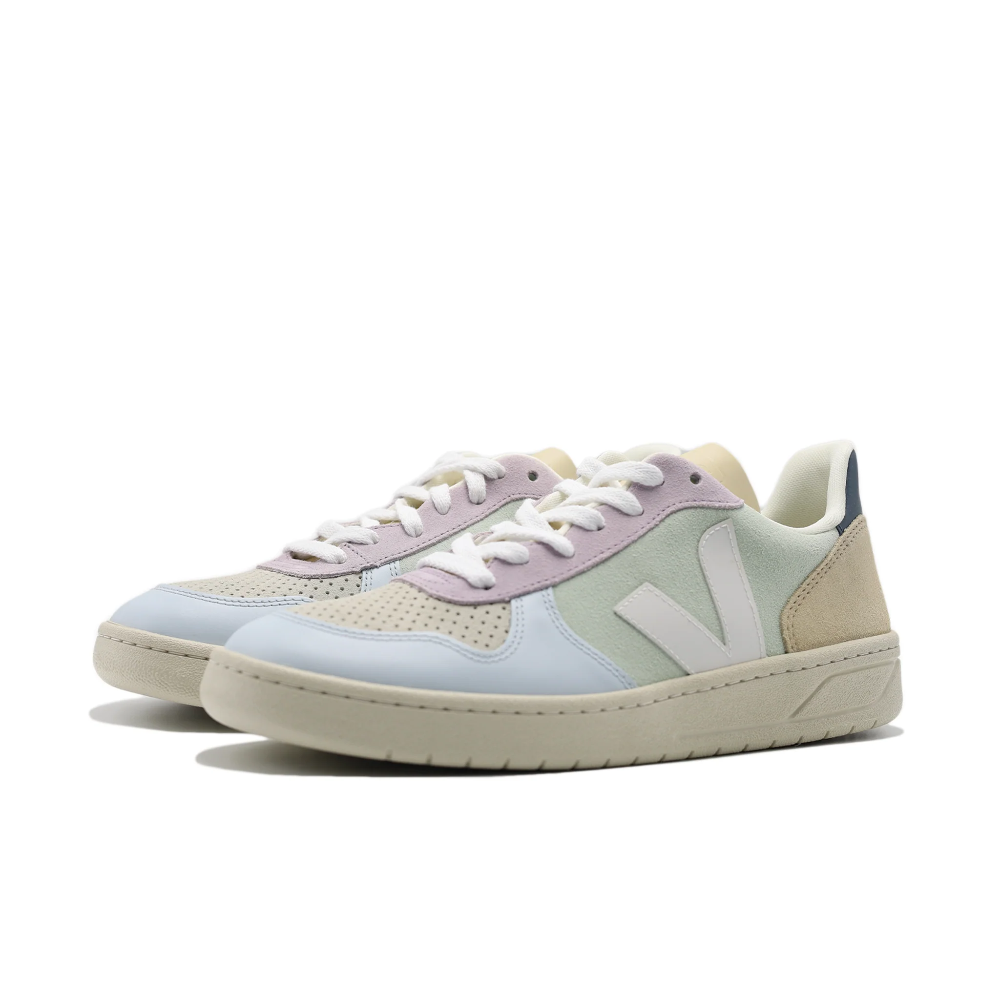 VEJA V-10 SUEDE JADE WHITE MULTICOLOR (MENS) - Image 2