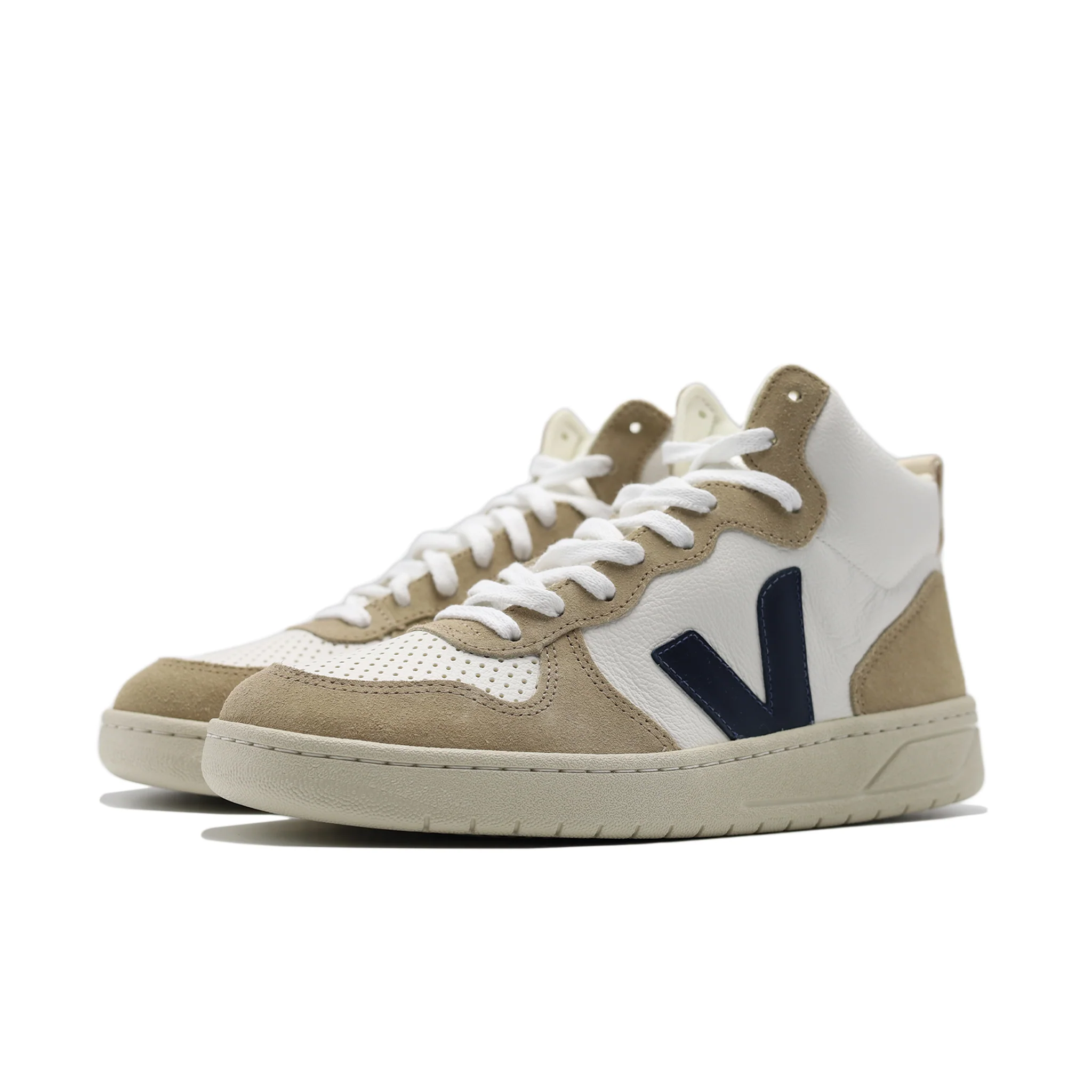 VEJA V-15 CHROMEFREE LEATHER EXTRA WHITE (MENS) - Image 2