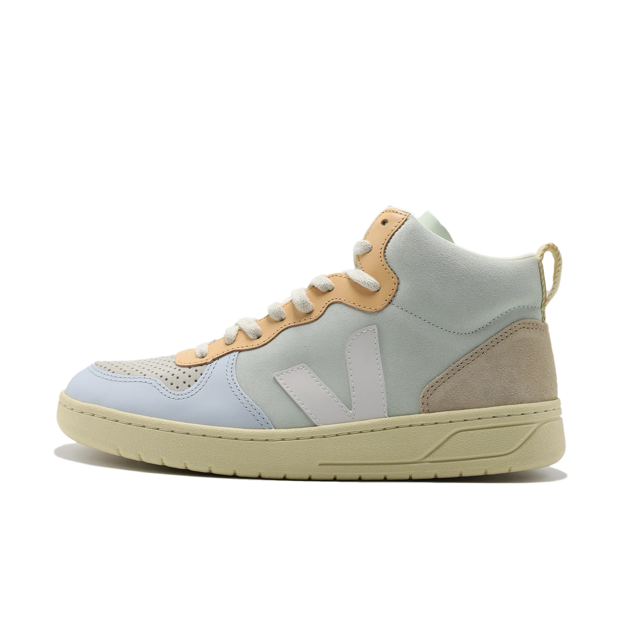 VEJA V-15 SUEDE JADE WHITE MULTI (WOMENS) - Image 3