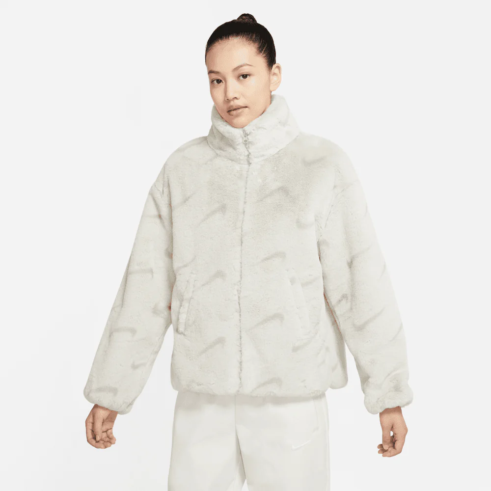 Women's Nike Printed Faux Fur Jacket - Image 2