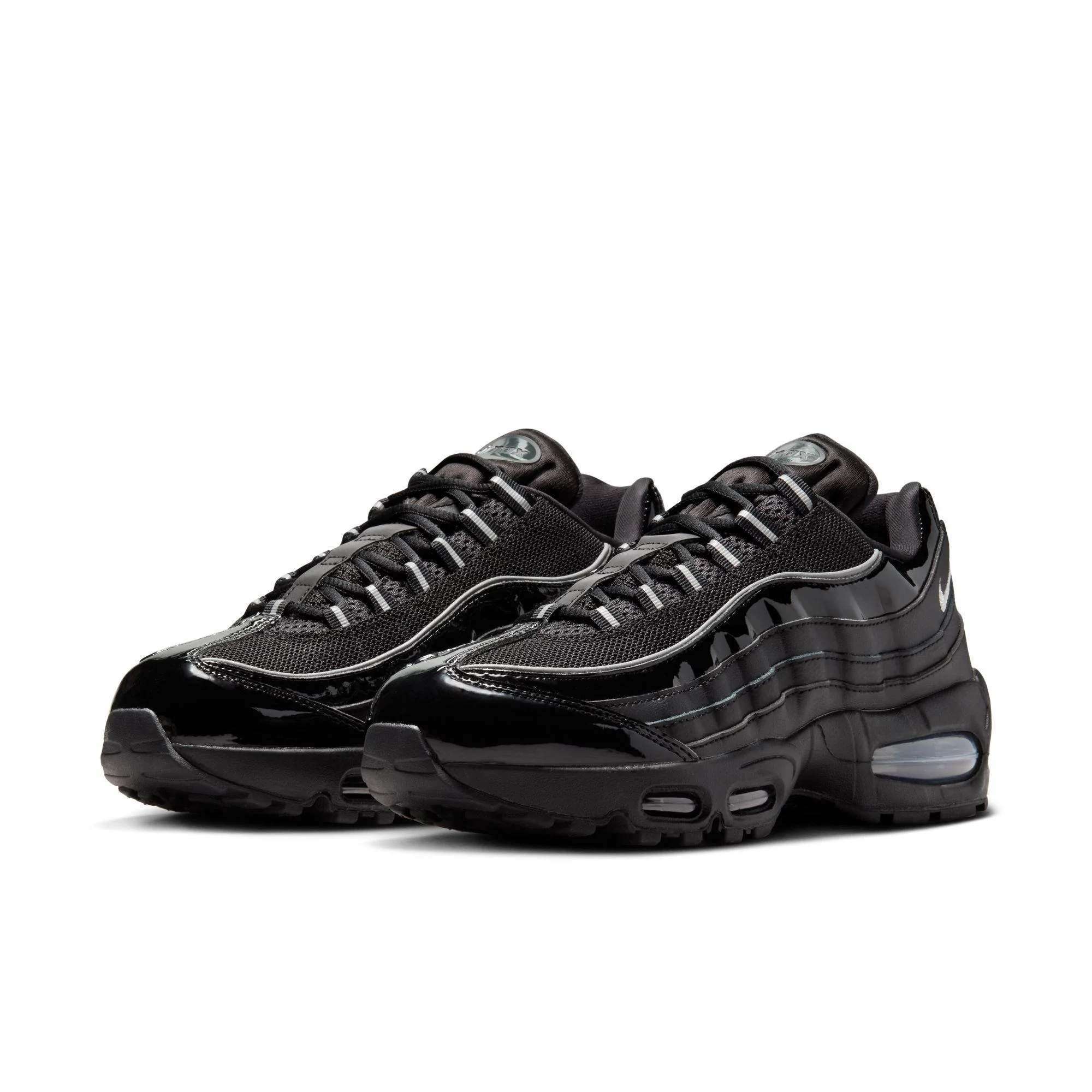 Women's Nike Air Max 95 Black/Metallic Silver-Reflect Silver - Image 2