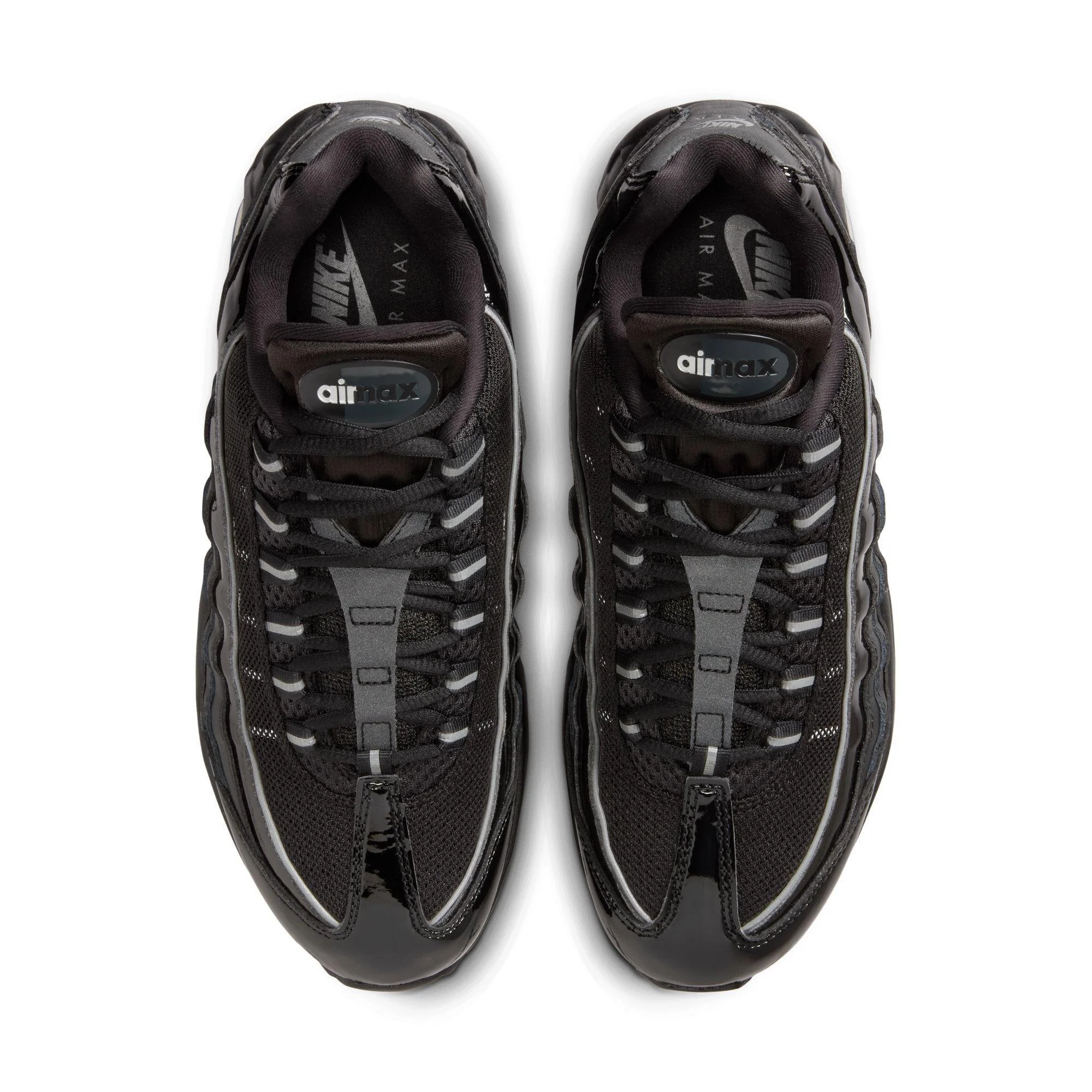 Women's Nike Air Max 95 Black/Metallic Silver-Reflect Silver - Image 4